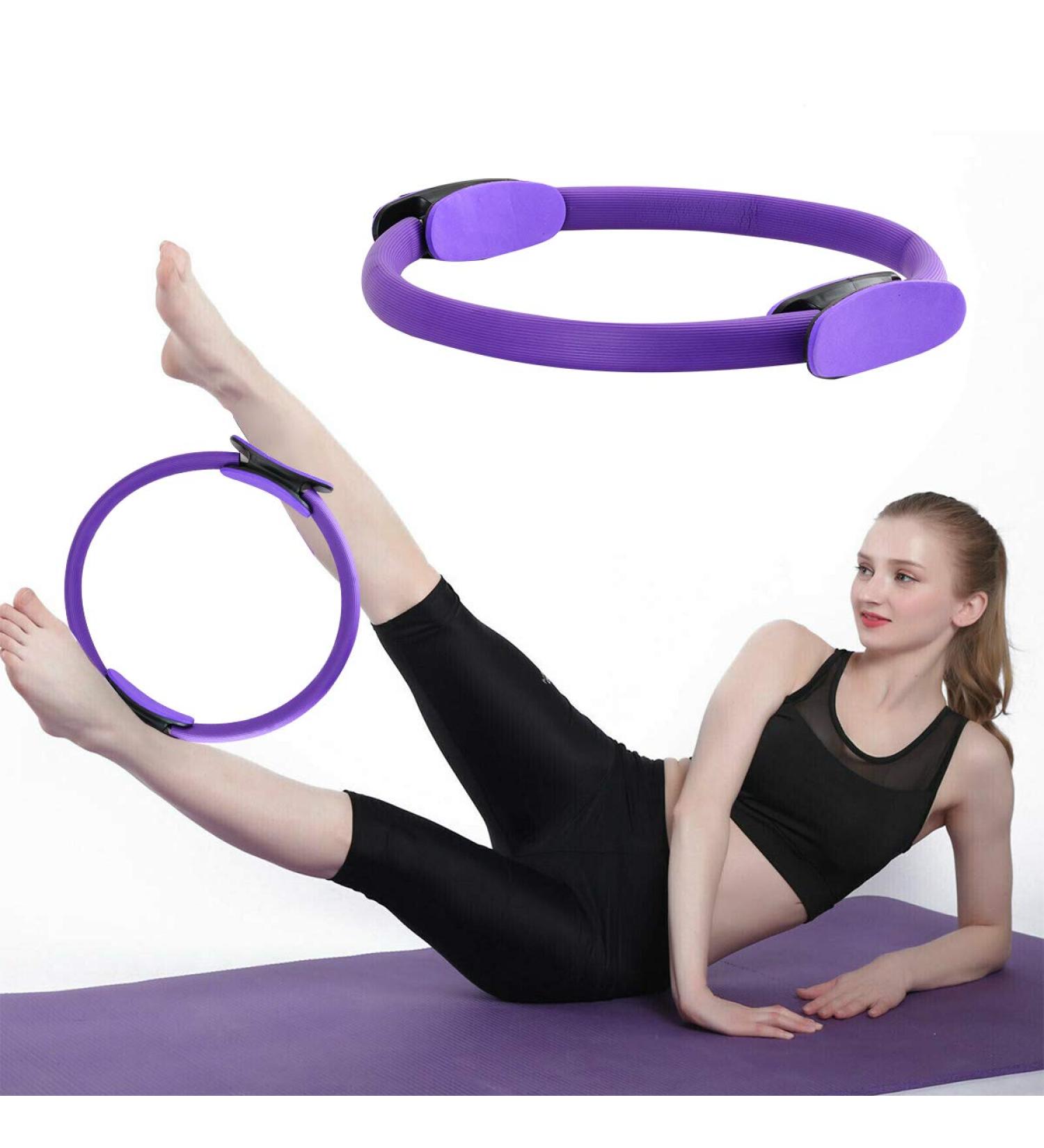 Provo Pilates Ring - Resistance Loop Circle with 3 Yoga Bands & Double Handles for Strength Training & Core Fat Burning - Buy Online on GoSupps.com