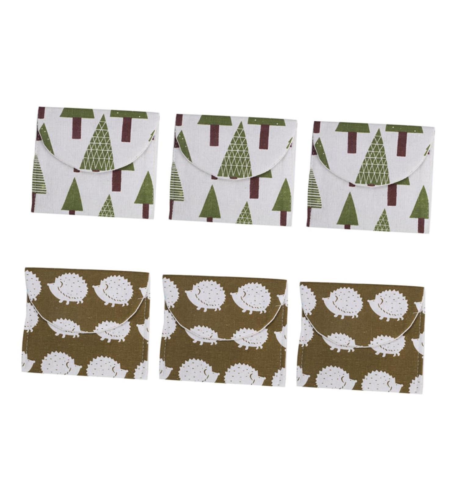 Lurrose 6pcs Napkin Storage Bag - Zippered Mini Purse Storage Bags for Menstrual Pads and Women's Essentials - Buy Online on GoSupps.com