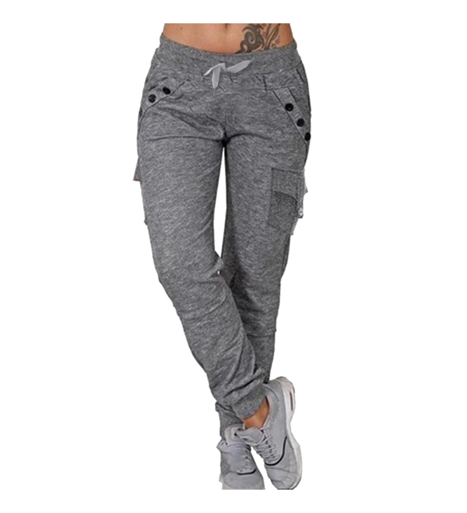Women's GUSOP Soft & Comfortable Joggers | Solid Color Lounge Pants for Outdoor Sports | Loose Fit & Stylish B_b Large - Buy Online on GoSupps.com