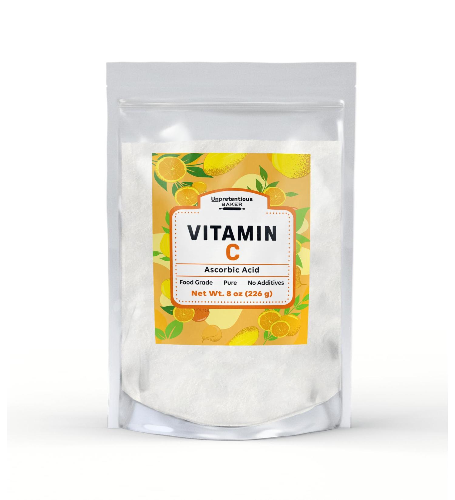 Unpretentious Baker Vitamin C Powder - Ascorbic Acid in Resealable Bag - Buy Online on GoSupps.com