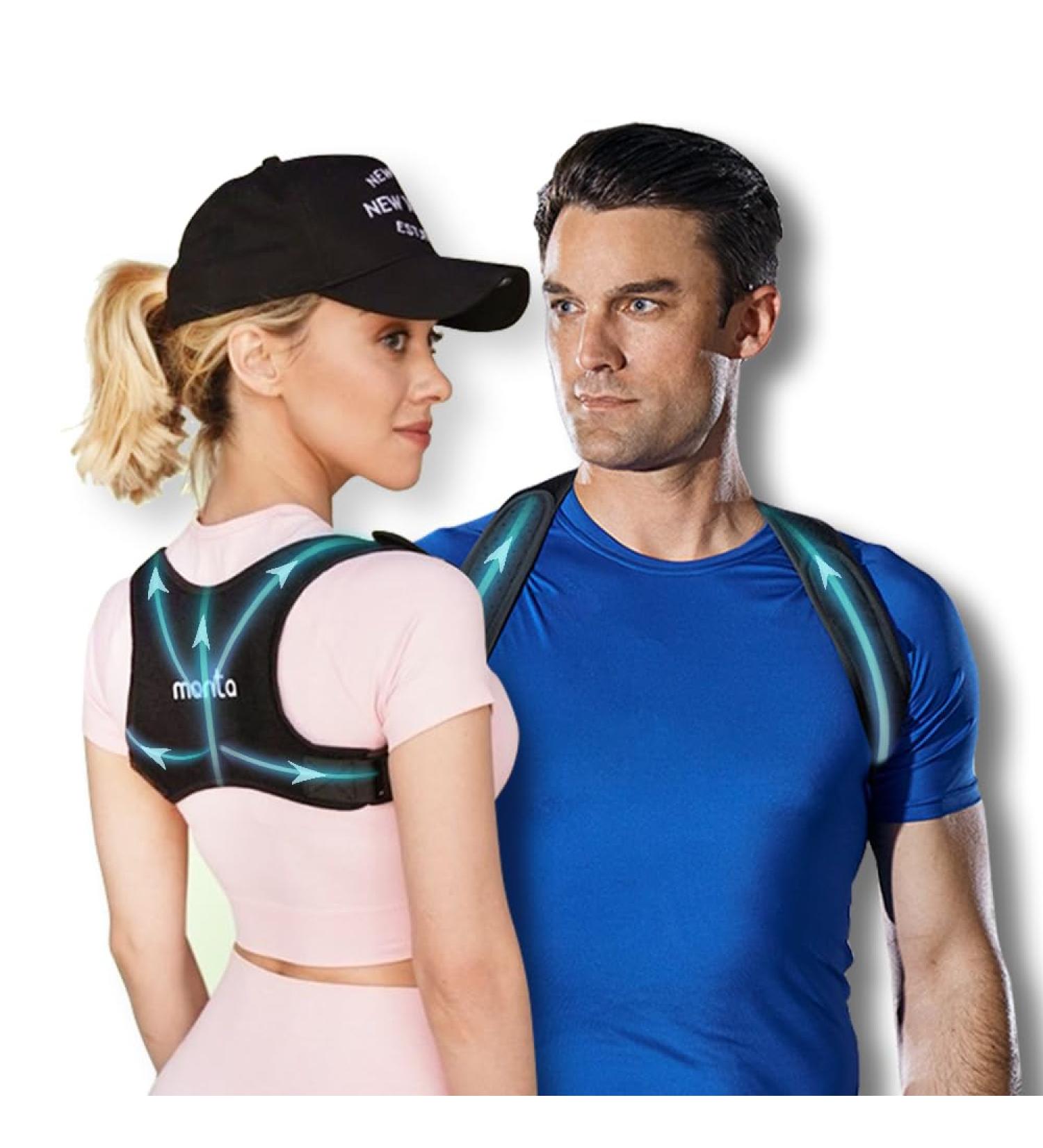 Posture Corrector & Back Brace for Men and Women - Ultimate Support Straps for Improved Posture - Breathable and Comfortable Shoulder and Neck Brace - Buy Online on GoSupps.com