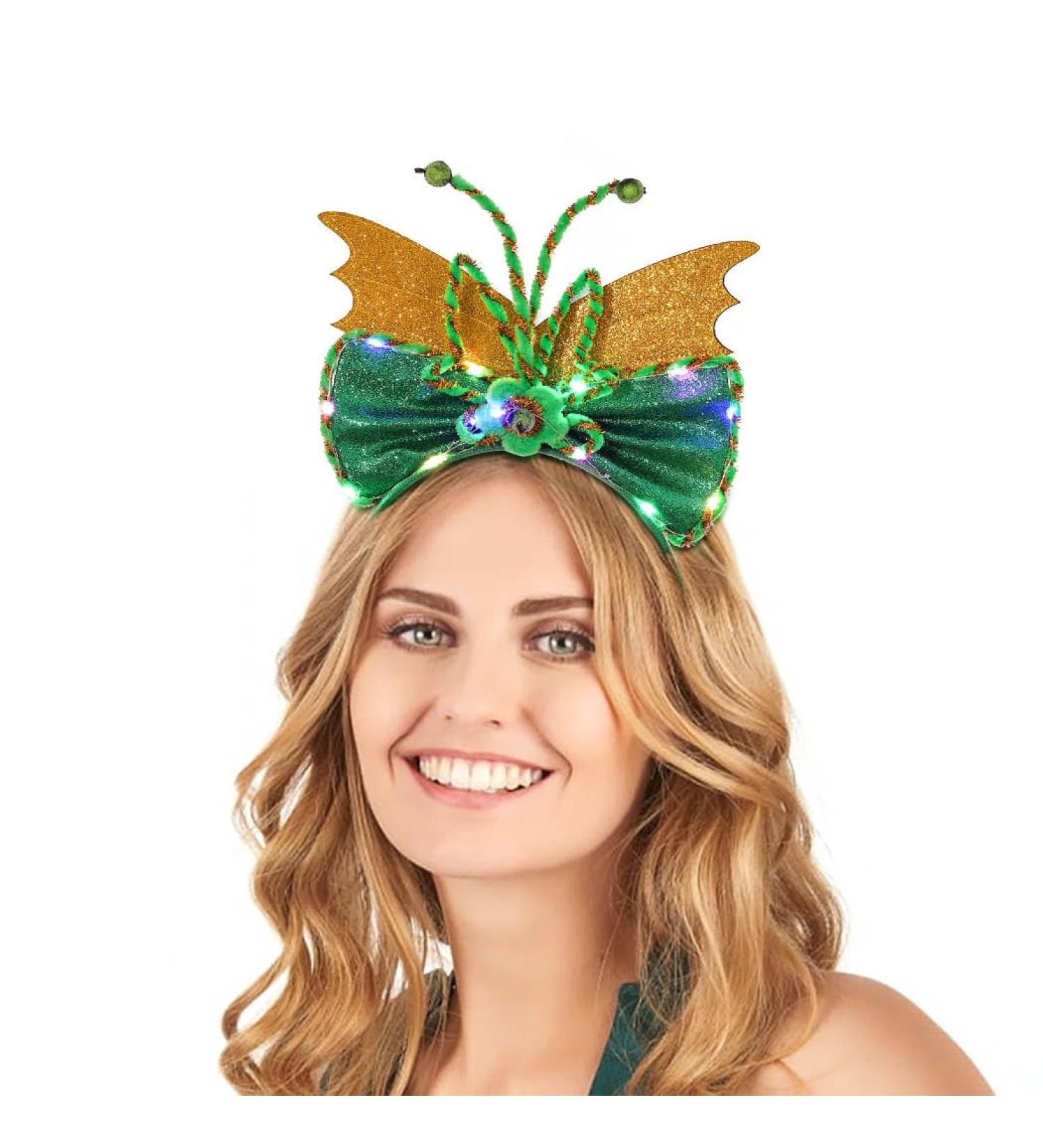 IYOU Bow Light Up Headband Green St Patrick's Day Led Hair Bands Mermaid Themed Party Costume Hair Accessories for Women - Buy Online on GoSupps.com