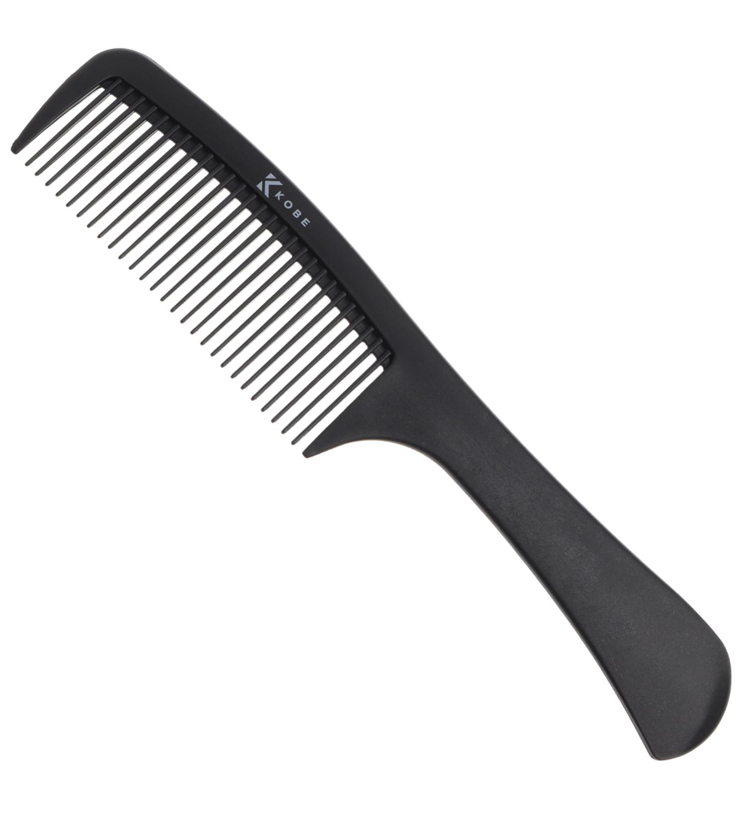 Kobe Professional Carbon Fibre Wide Tooth Comb - Anti-Static Barbers Salon Tool for Men & Women - 22cm - Buy Online on GoSupps.com