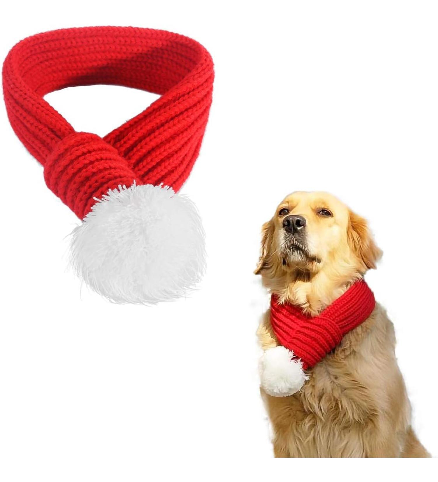 Naler Dog Christmas Scarf | Festive Red Dog Costume for Large & XL Pets | Holiday Outfit for Dogs - Buy Online on GoSupps.com
