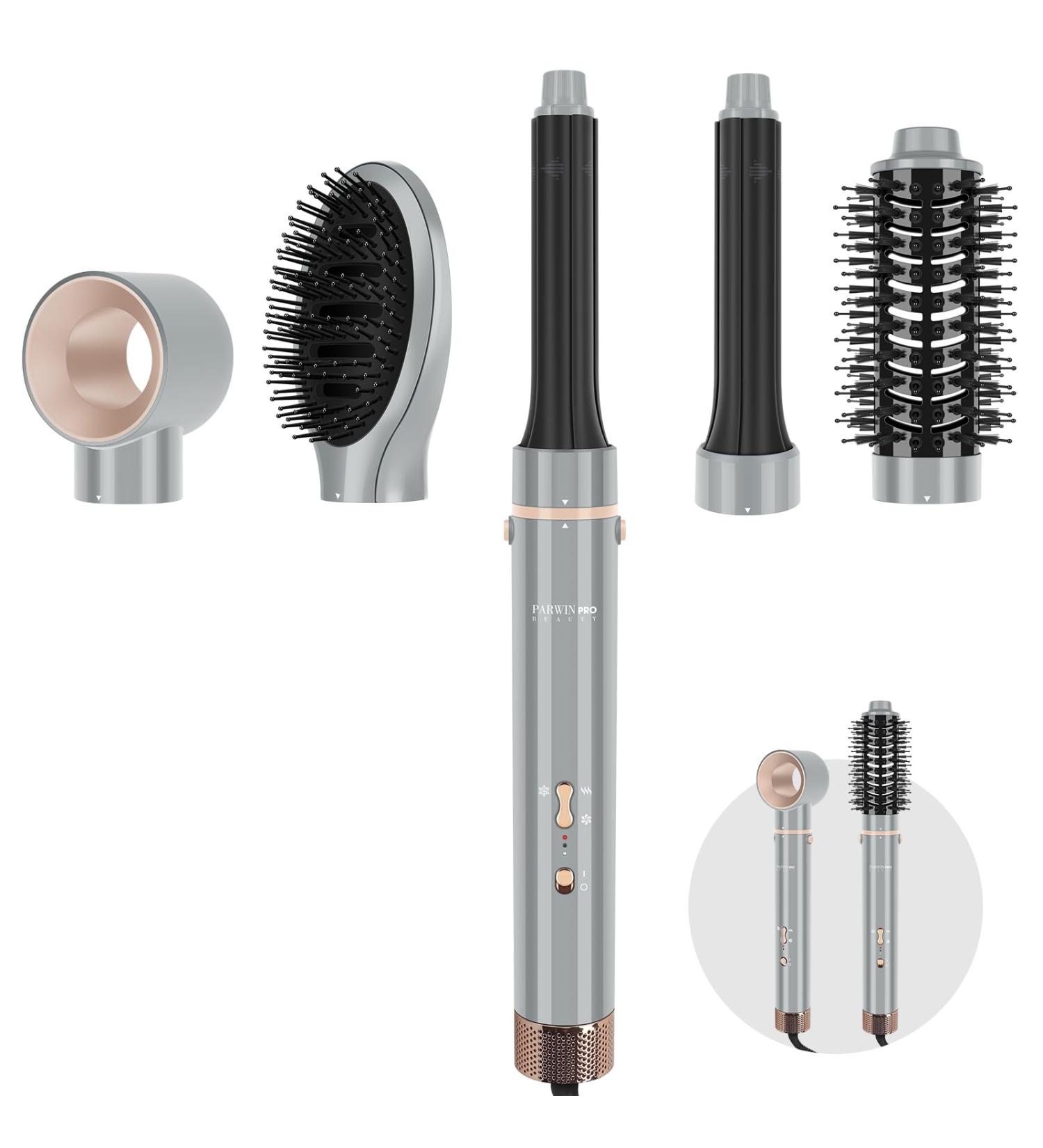 PARWIN PRO BEAUTY MaxAIR Styler 5in1 hairdryer hot air brush set Air Styler with 110000 rpm highspeed motor hair styler for drying smoothing volume curls ionic care gray - Buy Online on GoSupps.com