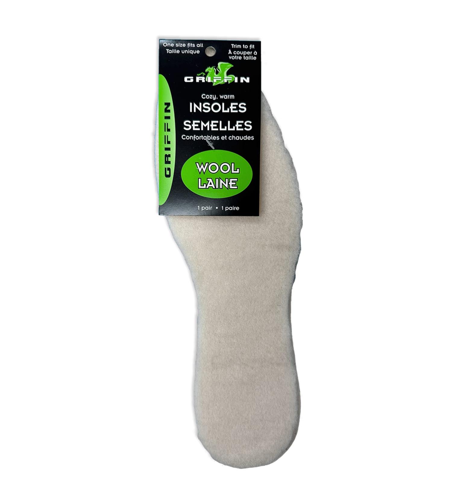 Griffin Wool Insoles 1 Pair One Size Fits All Trim to Fit