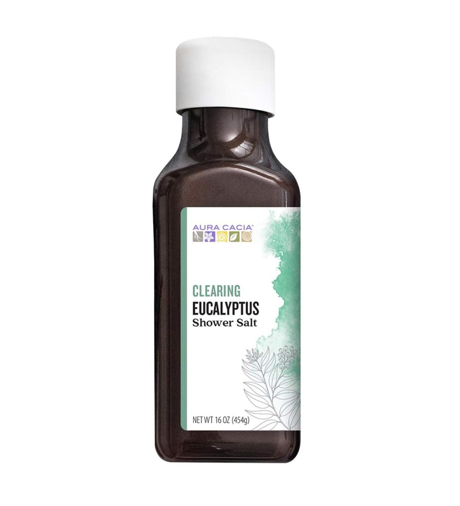 Aura Cacia Eucalyptus Shower Salts - 16 oz | Clearing Aromatherapy Bath Soak - Buy Online on GoSupps.com