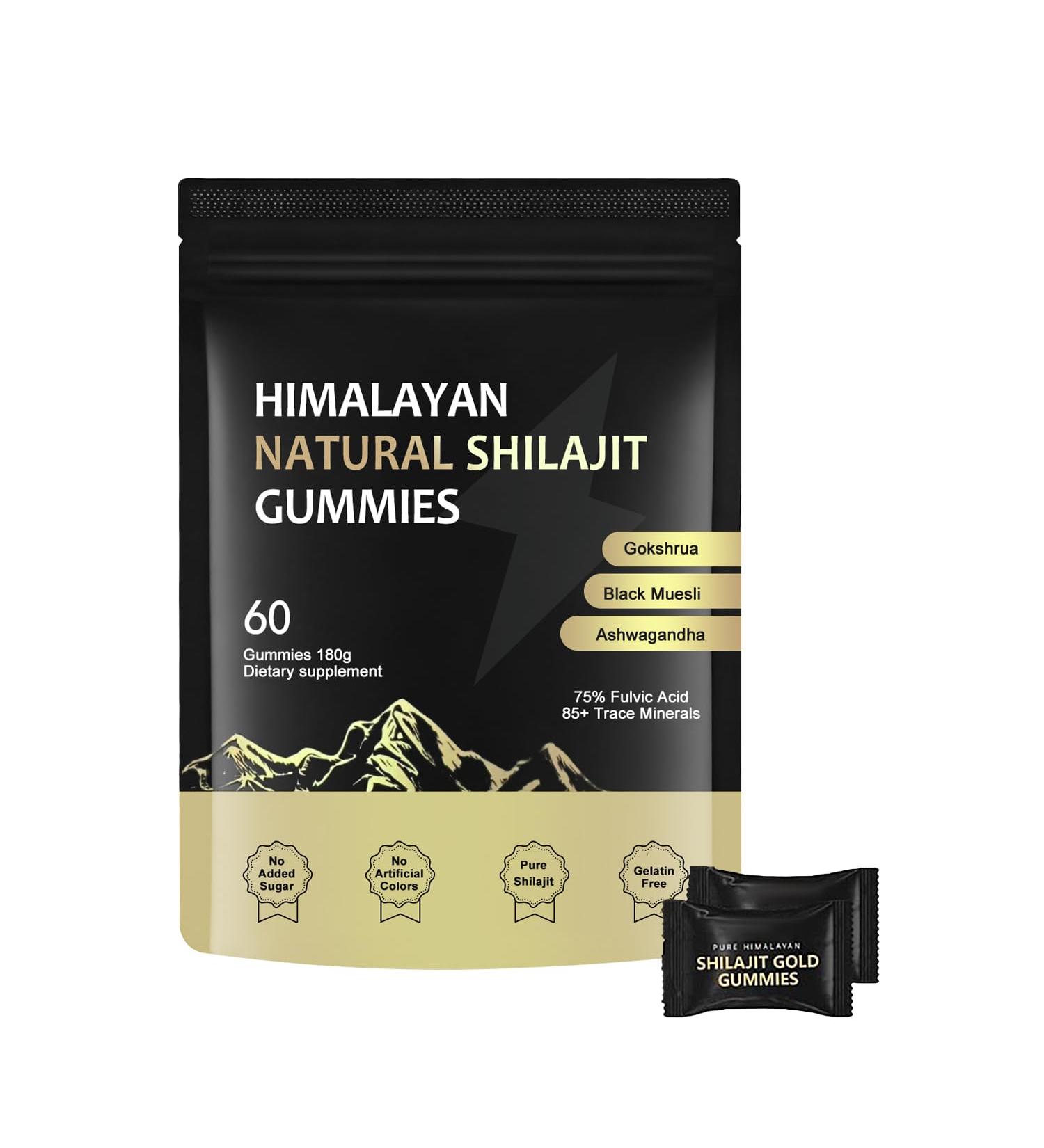 J-PRQ Himalayan Shilajit Gummies Shilajit Gummies for Men & Women with Ashwagandha | Gokshura | 85+ Minerals 100% Natural 60 Gummies - Buy Online on GoSupps.com