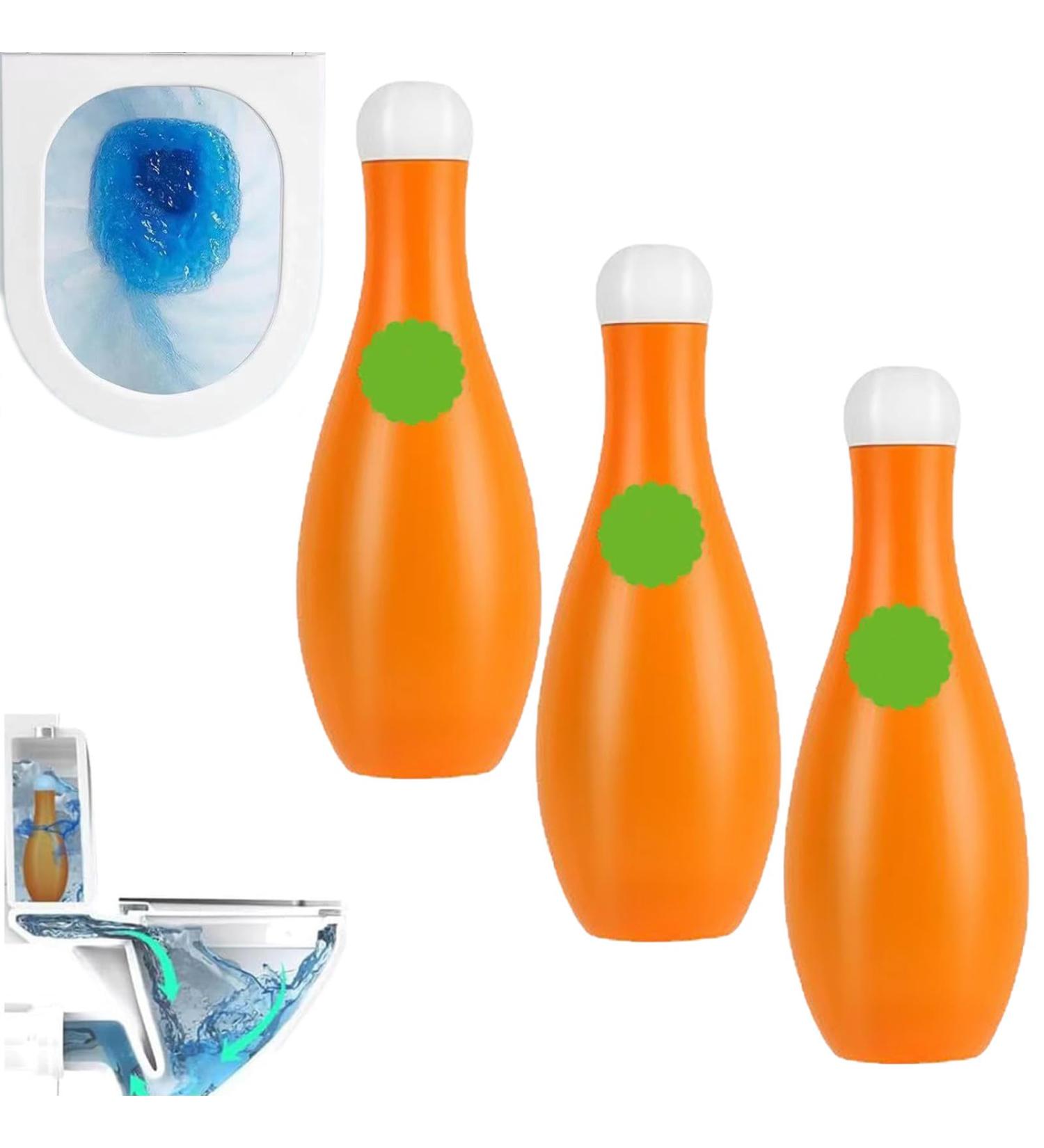 Bowling Blue Bubble Toilet Bowl Cleaner Automatic Long-Lasting Toilet Bowl Cleaner in Bottle Toilet Fresheners Deodorizing & Descaling Toilet Cleaner for Cistern Prevents Limescale (3Pcs) - Buy Online on GoSupps.com