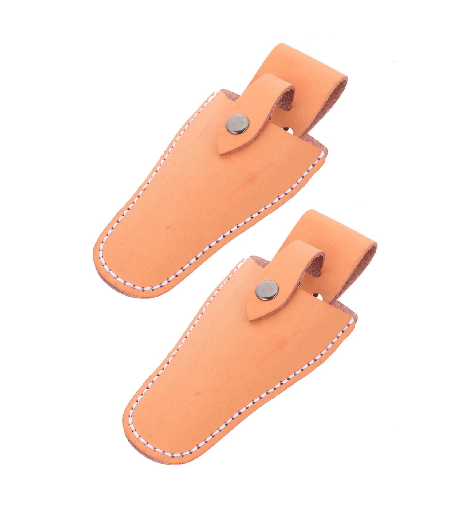 Frcolor Garden Shear Leather Holster - Durable Cowhide Tool Sheath for Salon Scissors | 21x9.5x5 cm - Orange - Buy Online on GoSupps.com