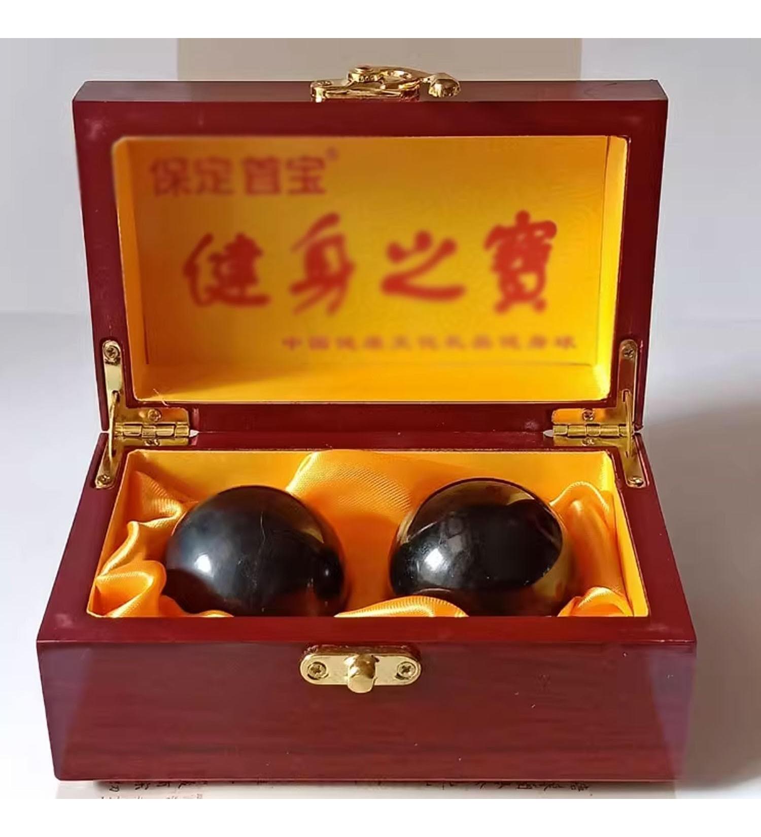Unbit Baoding Balls - 2 Set Marble Stress Relief Balls for Adults | Chinese Health Exercise & Massage for Hands - Buy Online on GoSupps.com