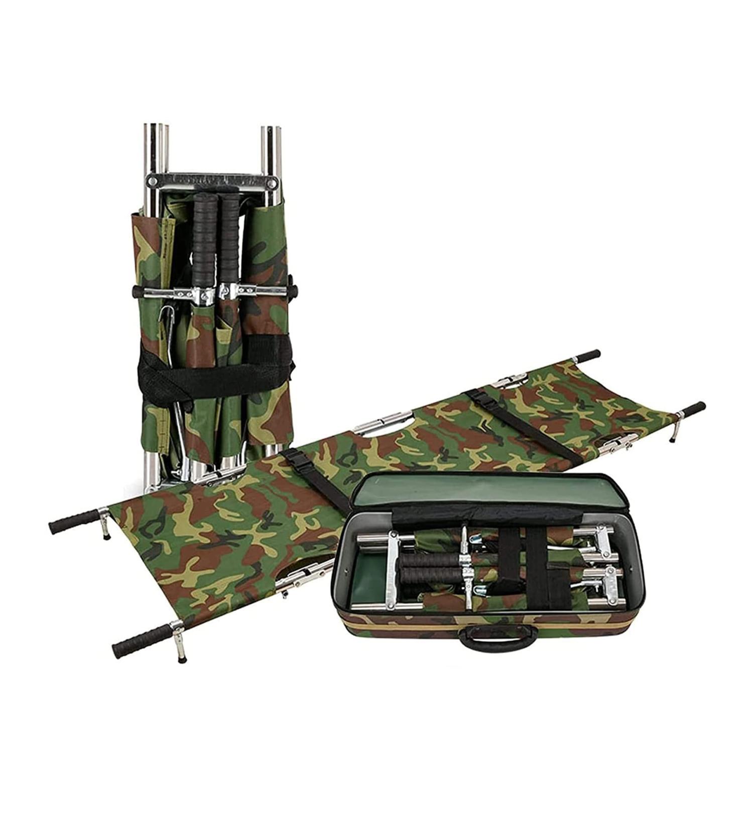 Portable Emergency Rescue Stretcher Aluminum Alloy Stretcher Four Fold Stair Stretcher Patient Transfer Stretcher Bed with 4 Support Feet - Buy Online on GoSupps.com