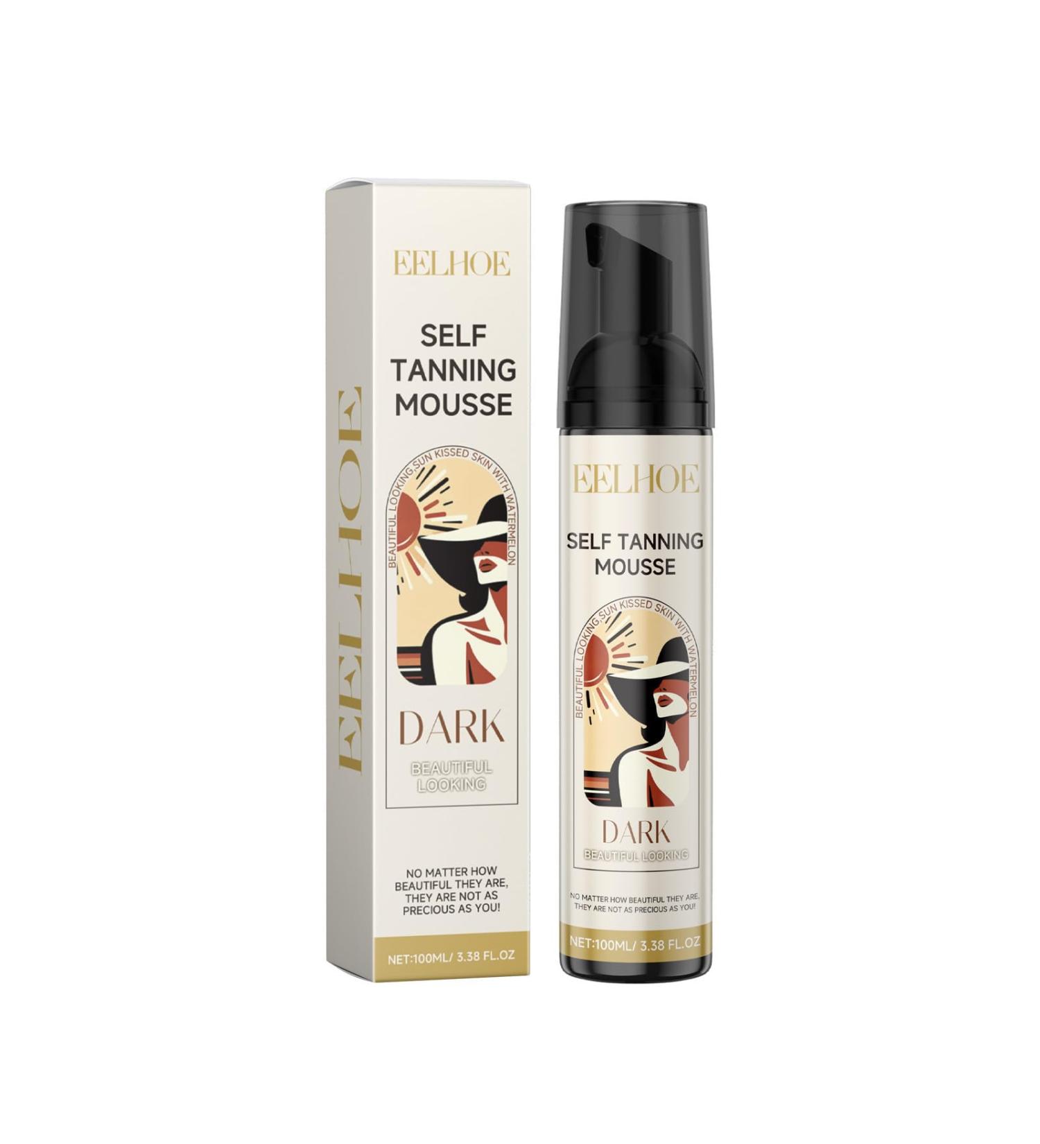 Dark Self Tanner Mousse - Sunless Instant Self Tanning Foam for a Deep Natural Looking Fake Tan - Moisturizing Tanning Foam - Buy Online on GoSupps.com