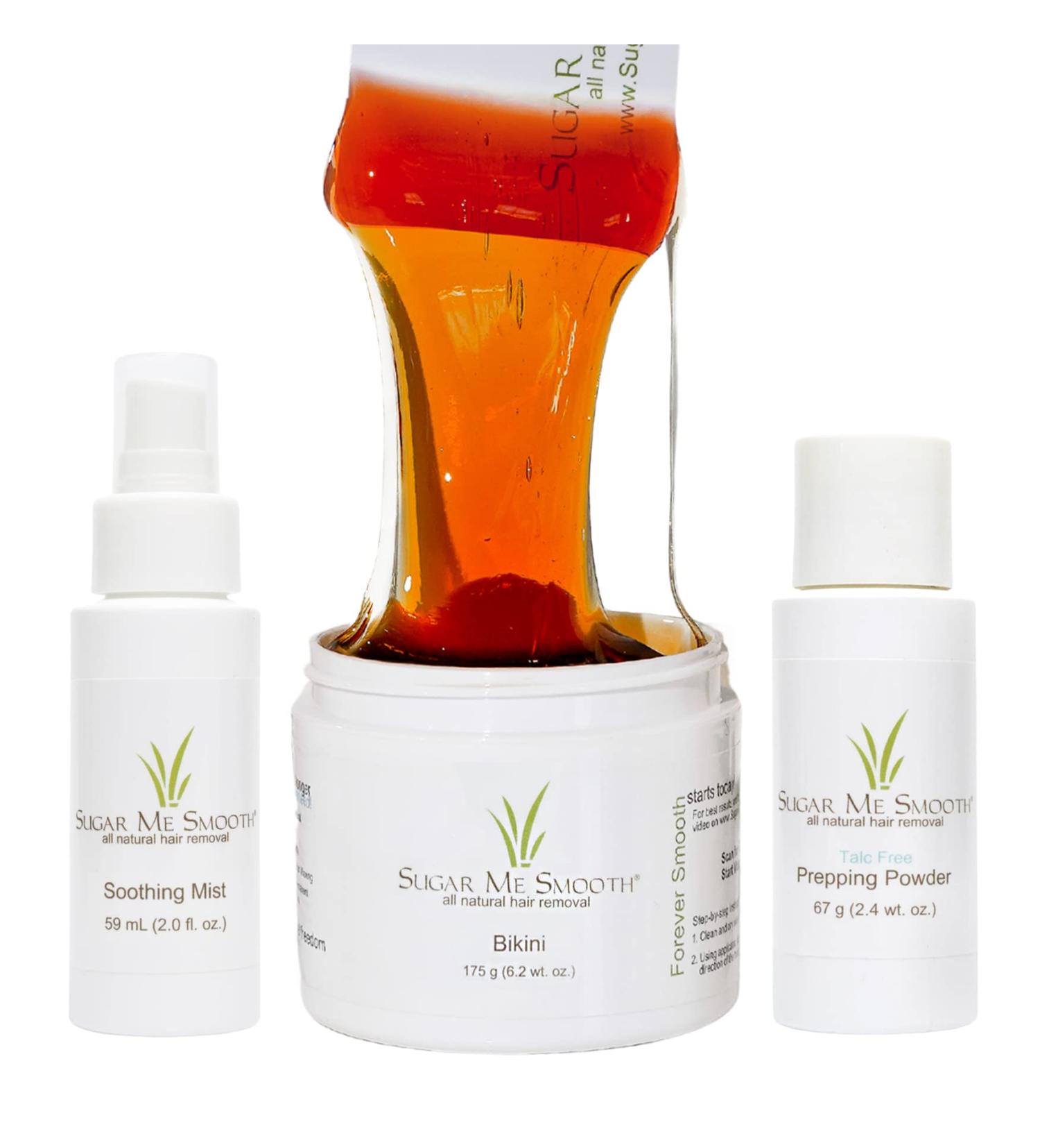 Sugar Me Smooth Bikini Sugar Wax Kit - Gentle At-Home Brazilian Hair Removal - No Strips, No Heat, All-Natural Solution - Buy Online on GoSupps.com