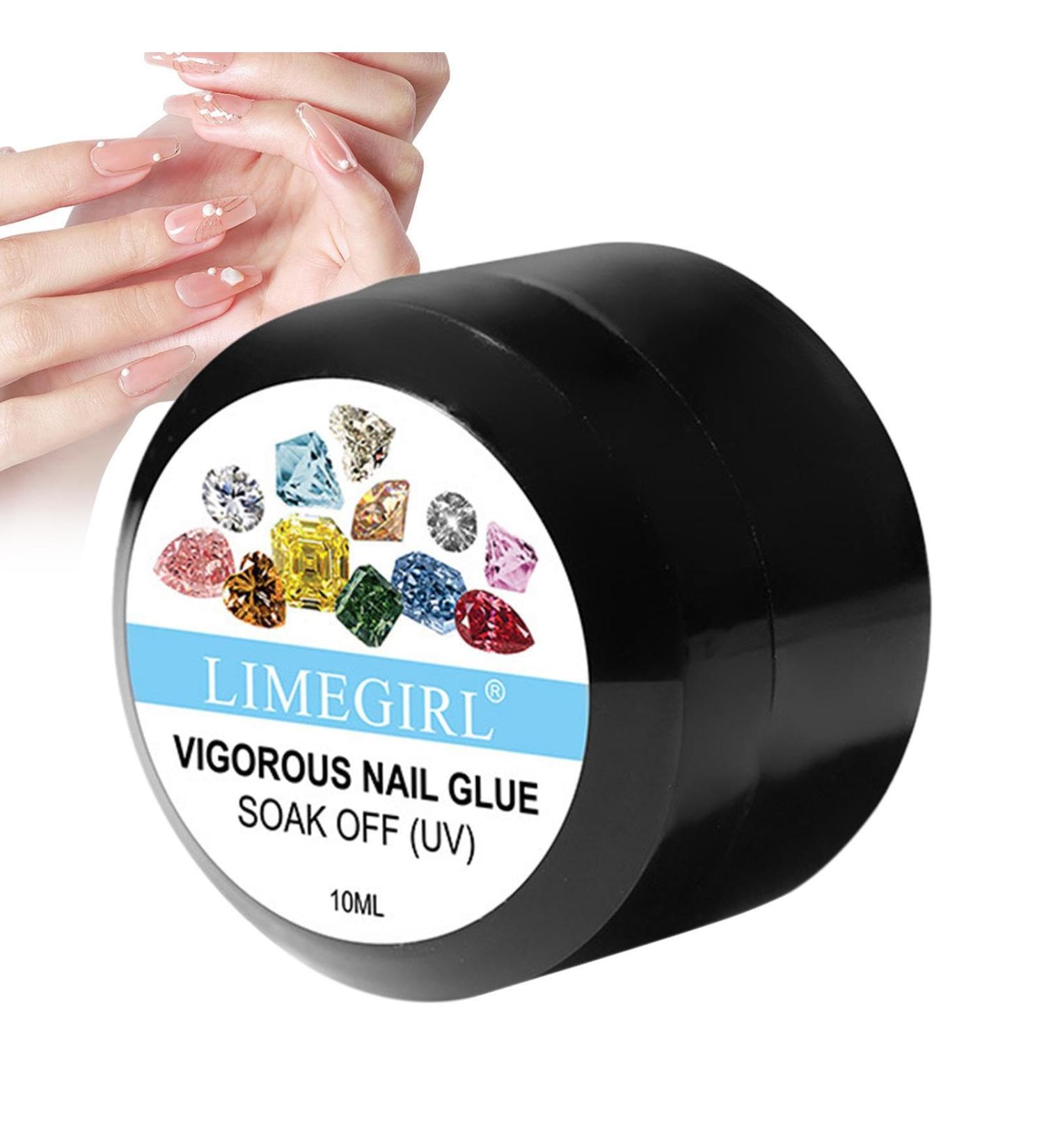 Nail Glue Gel for Press On Nails - Strong Fake Nail Adhesive for Press On Nails Nail Glue for Salon Home for Nail Strengthen for Girls Women Skoulazeo - Buy Online on GoSupps.com