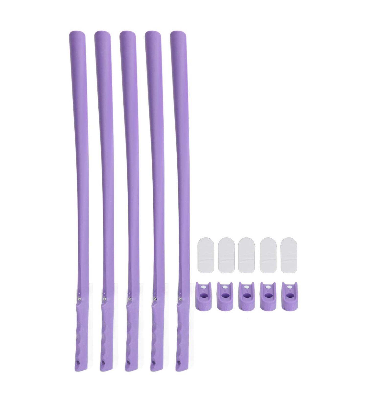 Comfortable Long Handle Shoe Puller Tool | 5-Part Non-Slip Shoe Aid for Seniors | Extra Long Purple Handle - Buy Online on GoSupps.com