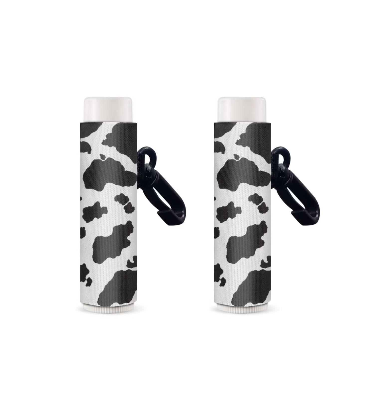 SCRAWLGOD Cow Print Lip Balm Holder Keychain Portable Lip Balm Sleeve keychain Chapstick Holder Secure and Nice Hand Feeling Set of 2 Cow Print 2 - Buy Online on GoSupps.com