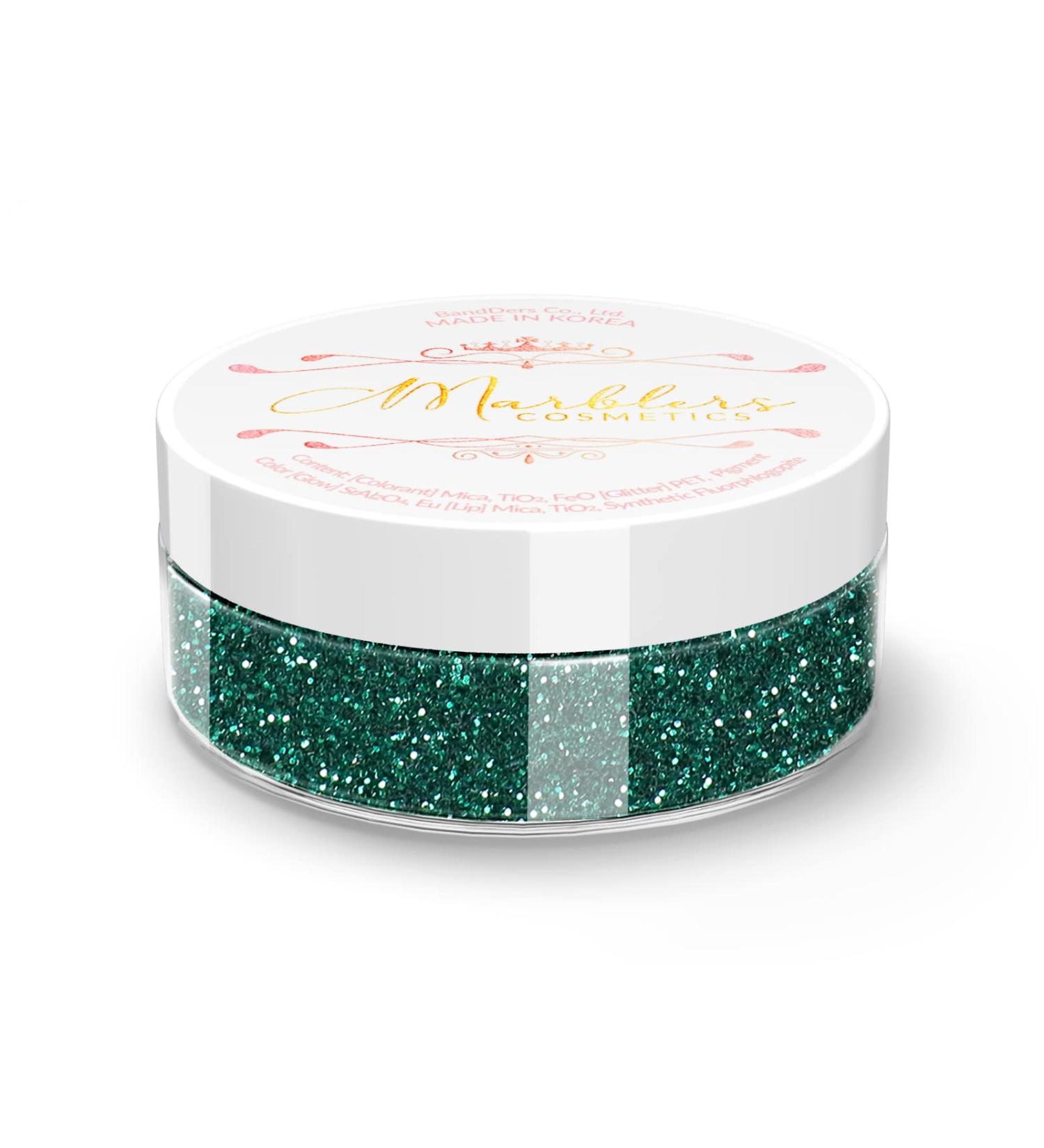 MARBLERS Green Garnet Twinkle Glitter 0.18oz - Vegan & Cruelty-Free Cosmetic Grade Glitter for Festival Makeup & Nail Art - Buy Online on GoSupps.com