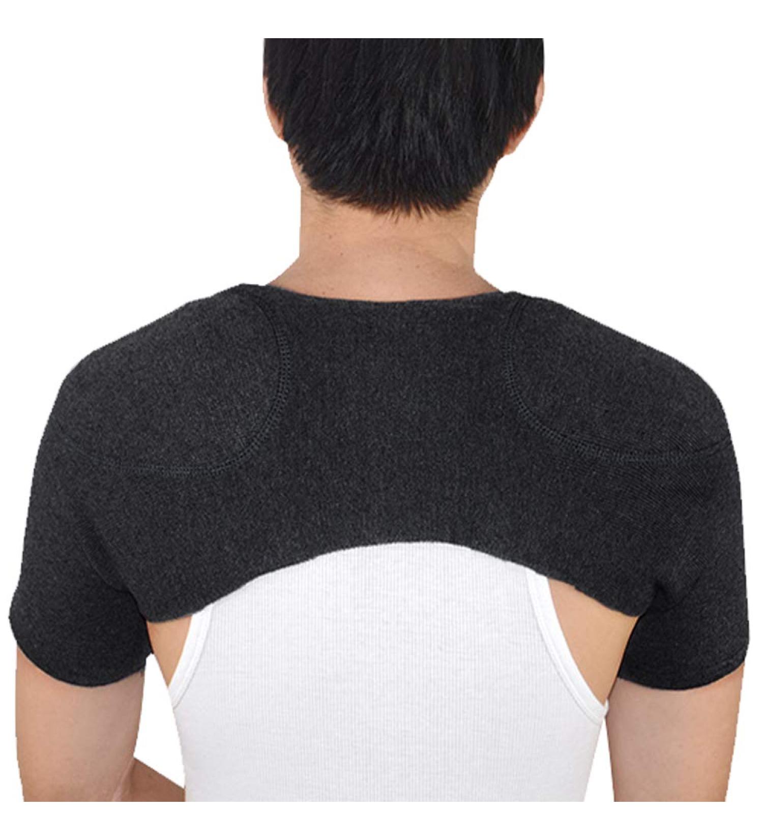 Adjustable Double Shoulder Support Bandage - Winter Shoulder Warmer for Sports Injuries & Joint Pain Relief - Buy Online on GoSupps.com