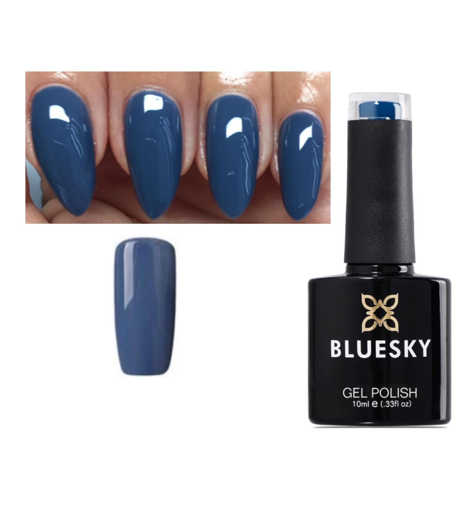 Bluesky GEL NAIL POLISH BLUE Denim Patch Blue AUTUMN WINTER COLOR 80627 CRAFT CULTURE Nail UV LED Soak Off 10ml