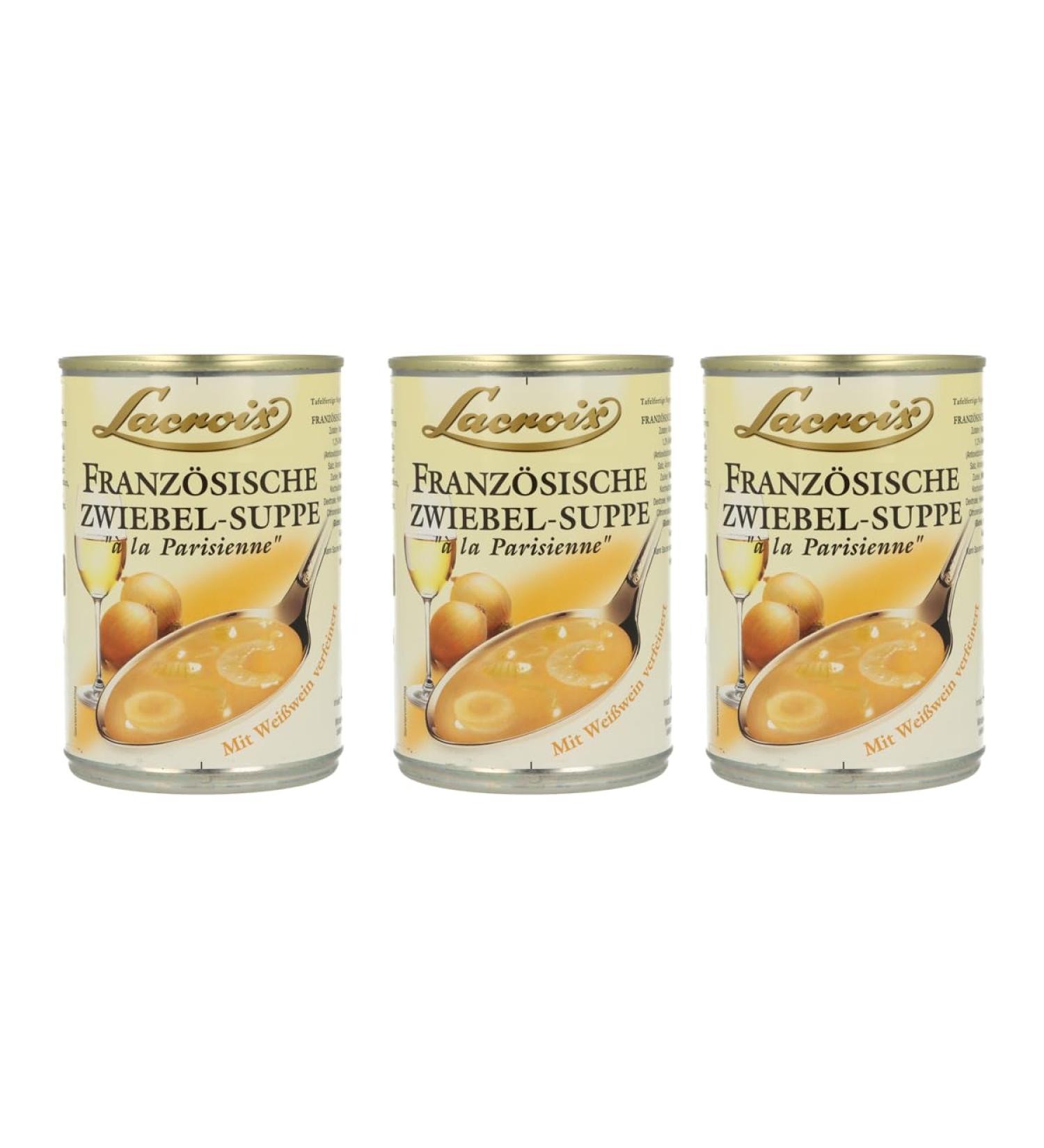 Buy Lacroix French Onion Soup 3x400ml - Authentic Gourmet Soup International Shipping Available - Buy Online on GoSupps.com