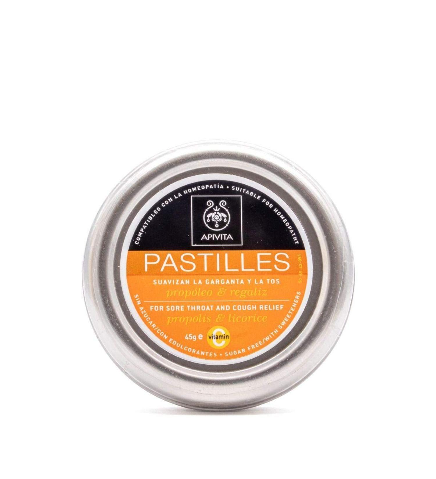 Apivita Pastilles For Store Throat Propolis & Licorice 45g