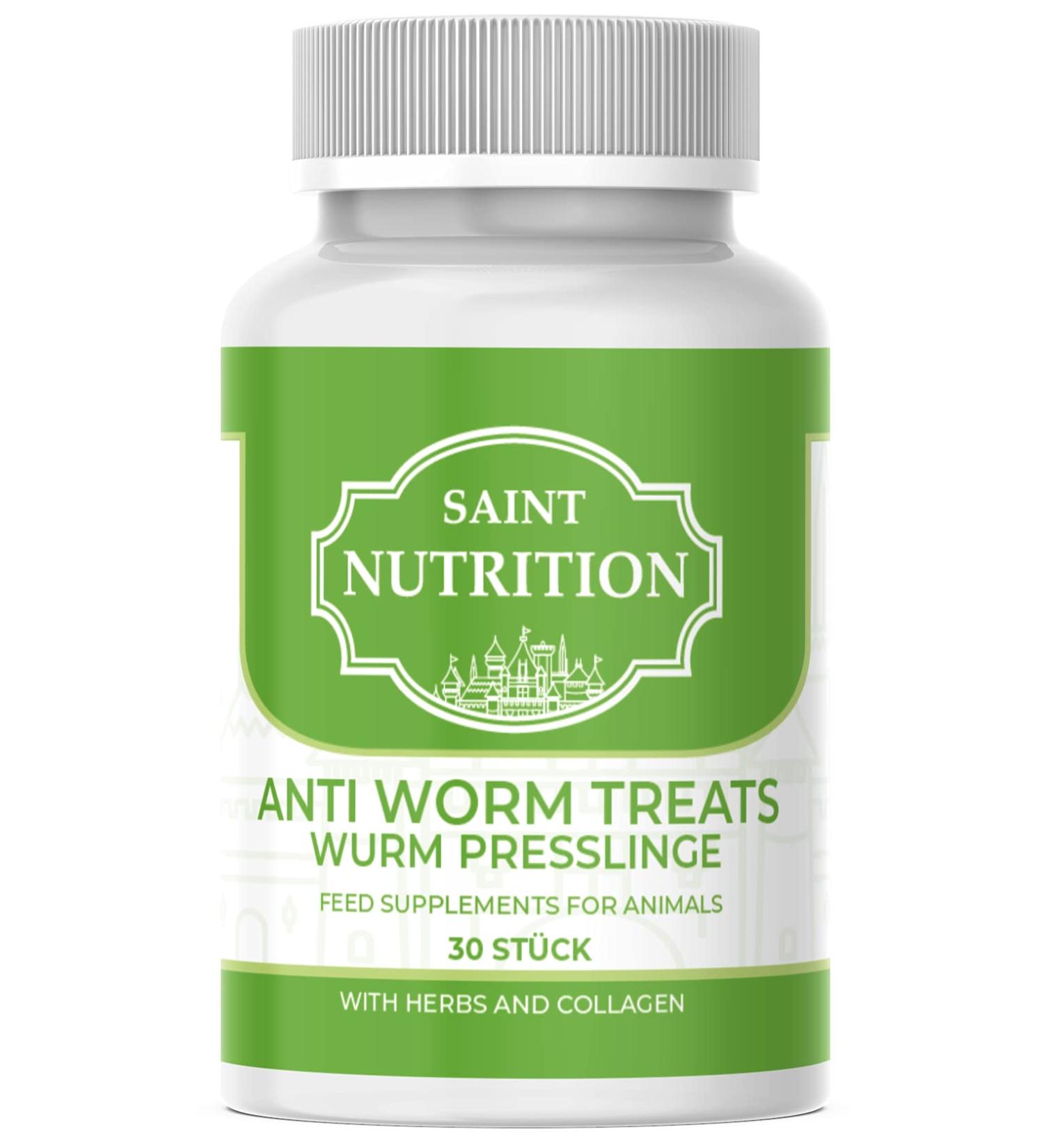Saint Nutrition Delightful Pressing - Natural Worm Remedy for Cats Dogs Rabbits & Poultry | Stomach & Intestine Support Before During & After Infestation - Buy Online on GoSupps.com