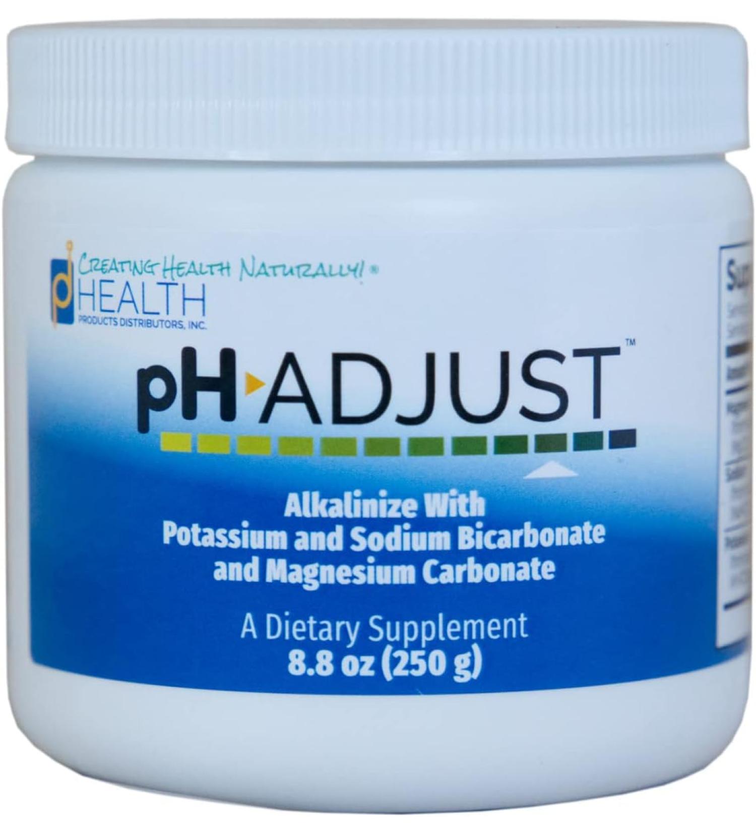 PDI HEALTH pH Adjust Alkalinizing Formula - Rapidly Balances pH Levels - Tastes Good Easy-to-Use Fine Powder - 8.8 OZ ( 250 gm) - Buy Online on GoSupps.com