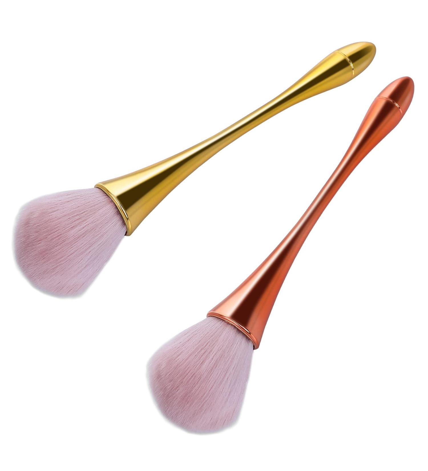 Prasacco Blush Brushes Set - 2 Soft Fluffy Makeup Brushes for Primers Blush & Highlighter | Gold & Rose Gold | Professional Face Brushes for Flawless Application - Buy Online on GoSupps.com