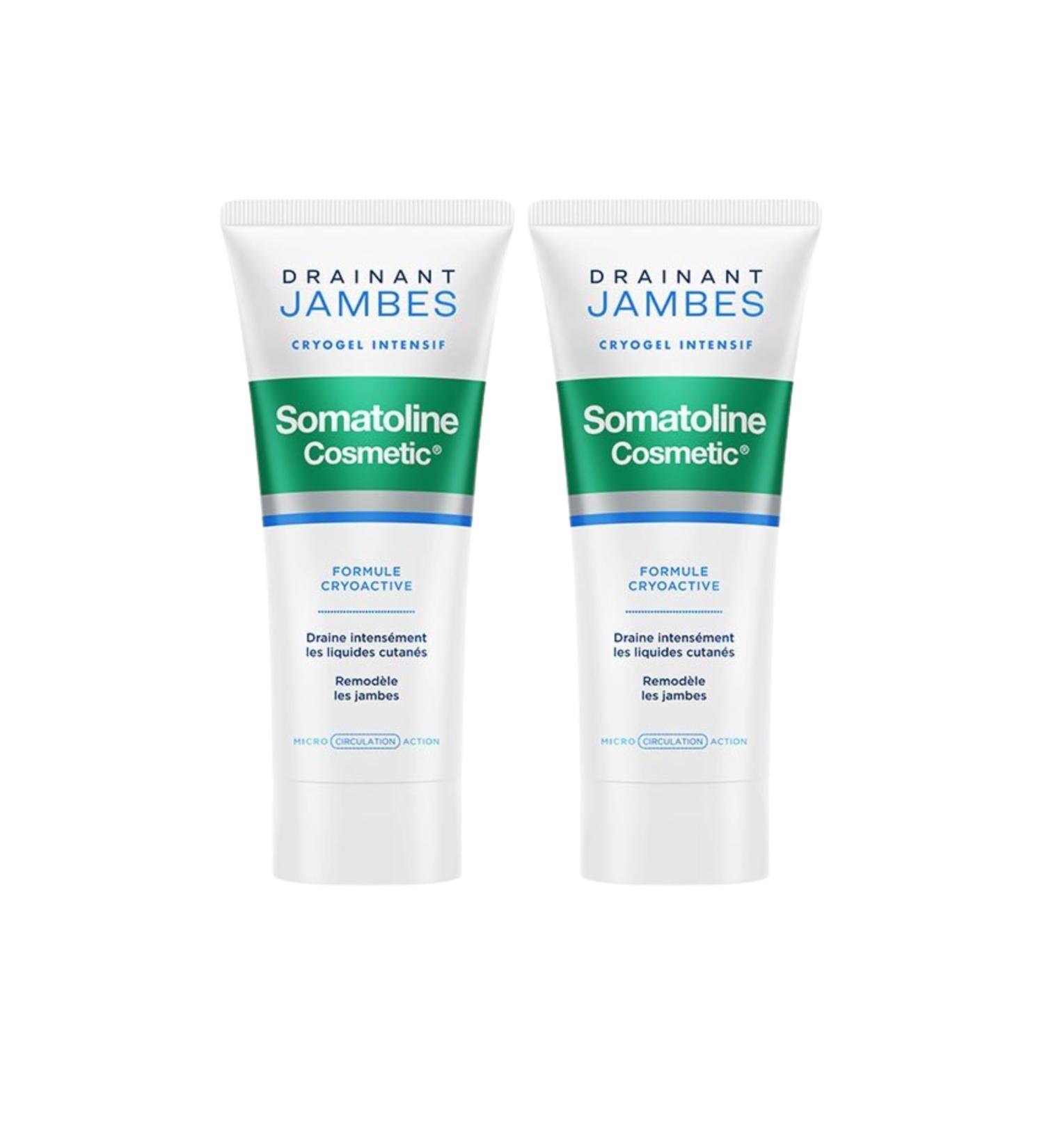 Rog Cavaill s | Leg Draining Slimming Gel | Icicle Effect | Combats Water Retention | Rapid Absorption | Smooth & Even out the skin | 80% natural origin formula | Set of 2x200mL