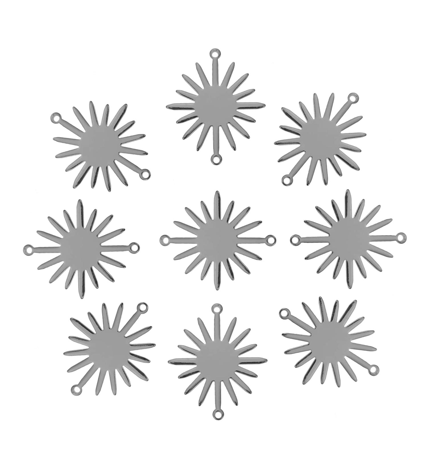 PLAFOPE Double Crane Sunflower Sun Charms for Jewelry Sunflower Earrings Sunflower Links Golden Copper 2.1X2.5CM Black - Buy Online on GoSupps.com