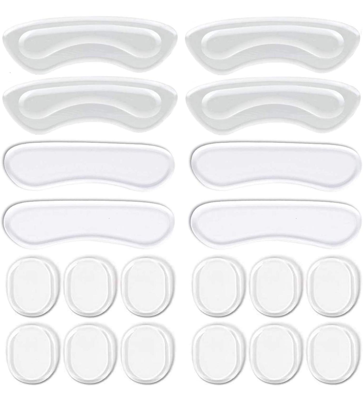 Heel Grips 8PCS & Inserts 12PCS for Women Men | Gel Cushion | Adhesive Shoe Pads for Loose Shoes - Prevent Heel Slipping & Rubbing - Buy Online on GoSupps.com