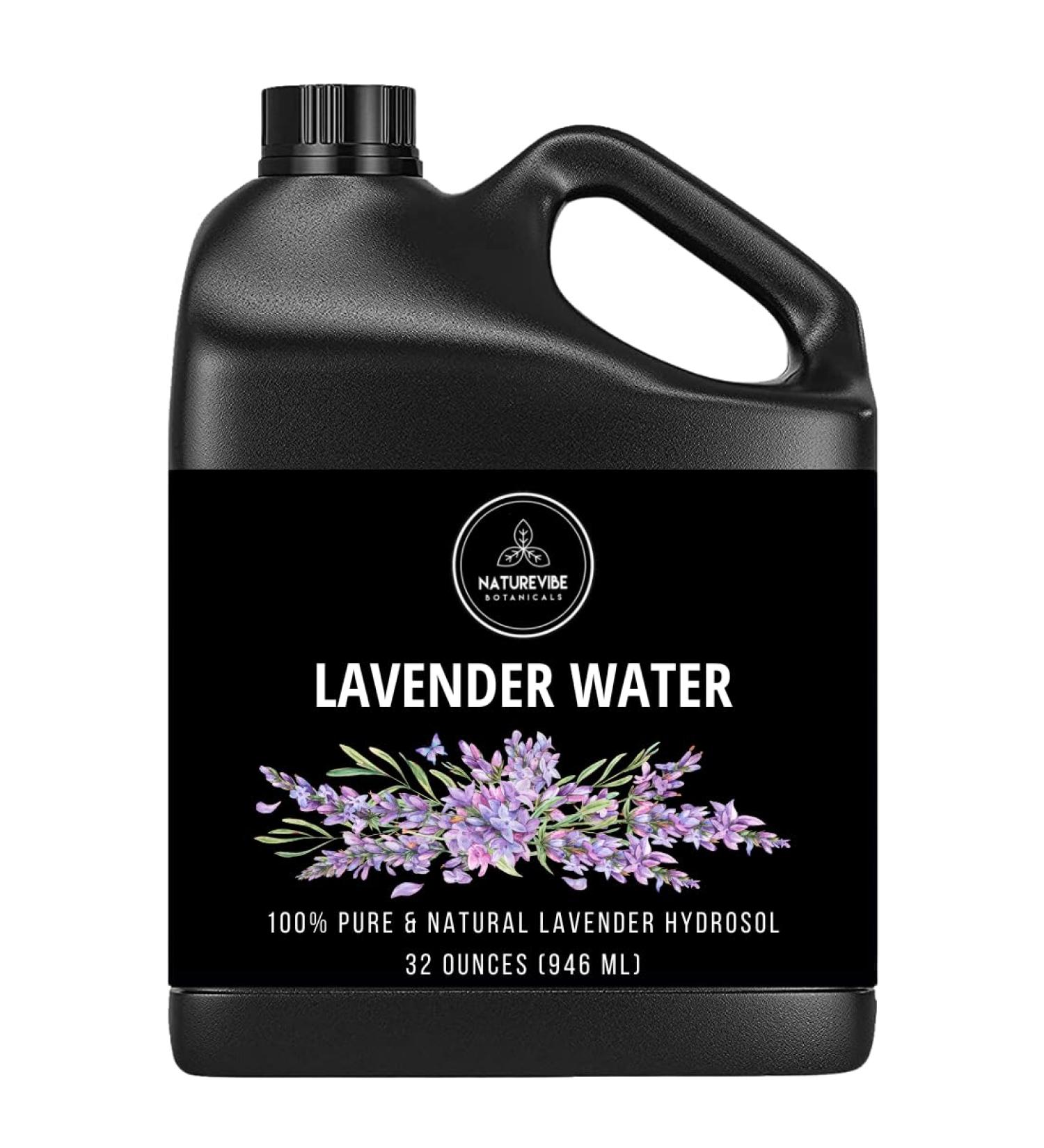 Naturevibe Botanicals Lavender Water 32 Ounces | 100% Pure and Natural | Great for Skin Care and Hair Care - Buy Online on GoSupps.com