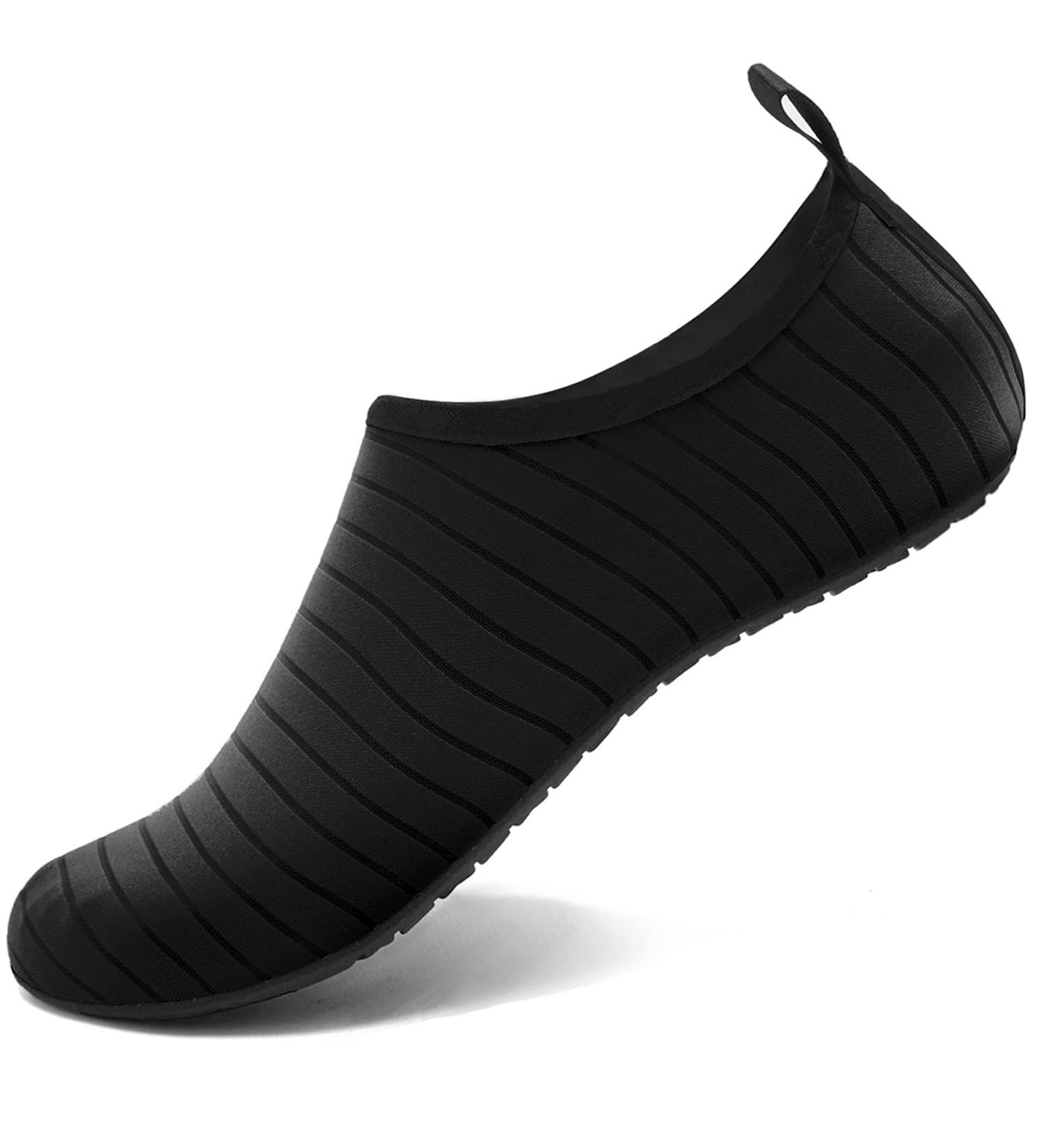 VIFUUR Water Sports Shoes Men Women Quick-Dry Aqua Socks Slip-on - Black - Buy Online on GoSupps.com