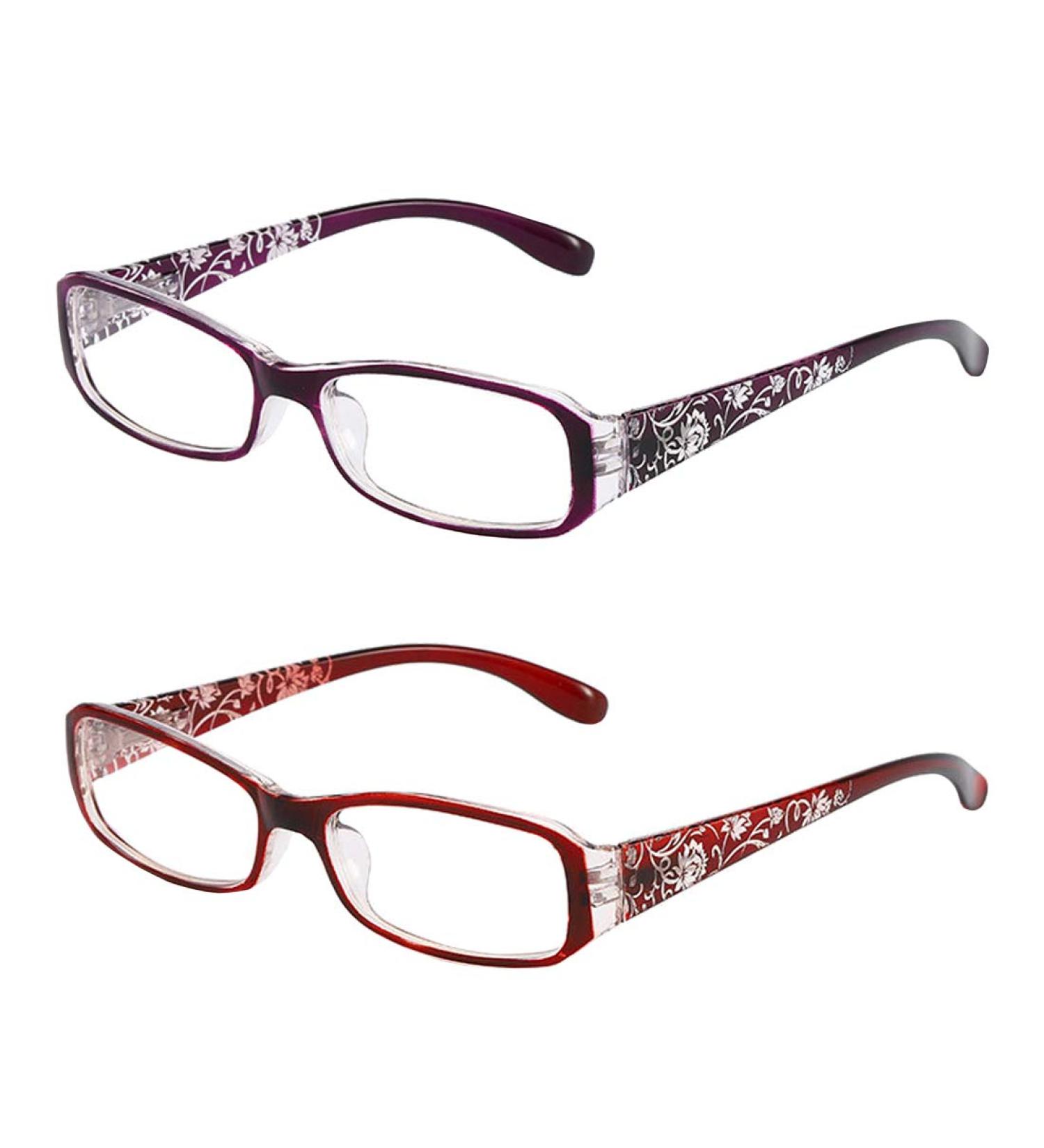 Inlefen Super Light Reading Glasses | 2 Pairs Fashion Full Frame Eyeglasses | 3.0x Magnification | International Shipping - Buy Online on GoSupps.com