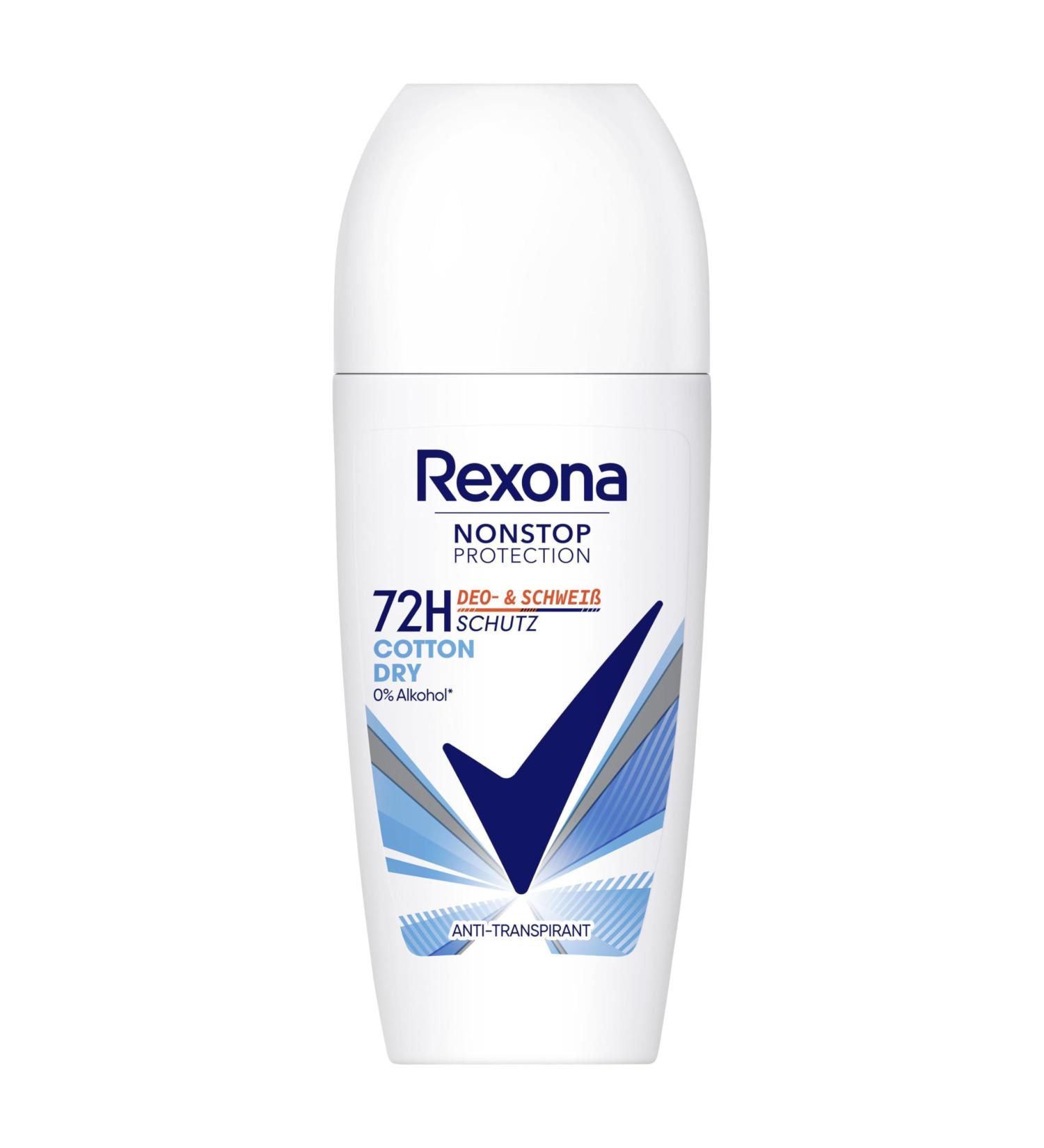 Rexona Nonstop Protection Roll-On Cotton Dry Deodorant 50 ml - Buy Online on GoSupps.com