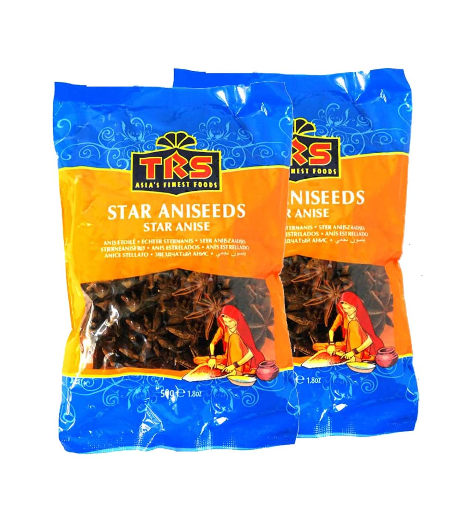 TRS Star Aniseed | 50G | Badian |Whole Seeds | Great Flavour for Food |Spice | Authenticate Taste | Indian Origin (Pack of 2) - Buy Online on GoSupps.com