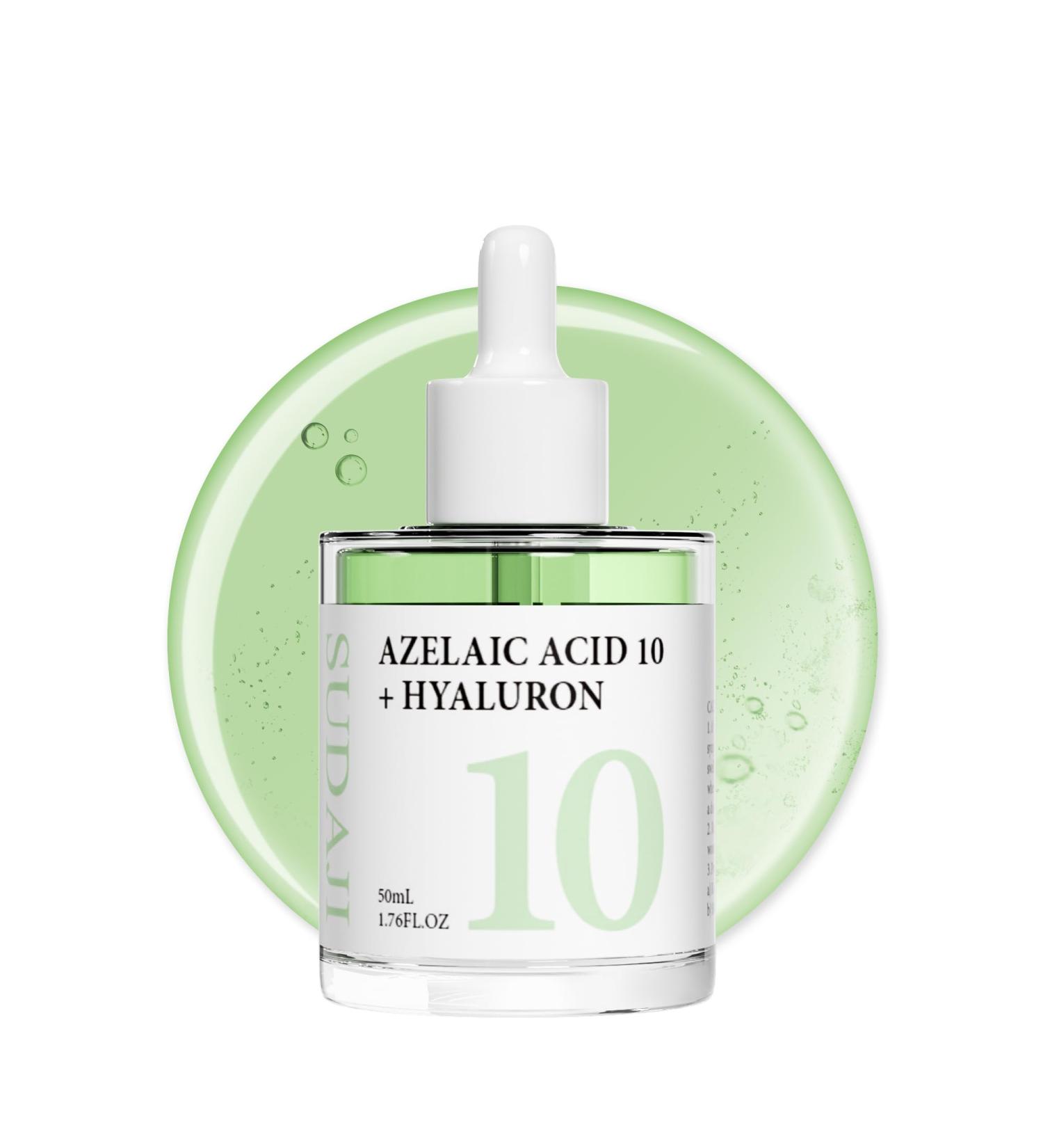 SUDAJI 1.76 fl oz Azelaic Acid 10 Hyaluron Redness Balancing Serum Facial Serum for Uneven Skin Hyaluronic Acid Niacinamide - Buy Online on GoSupps.com