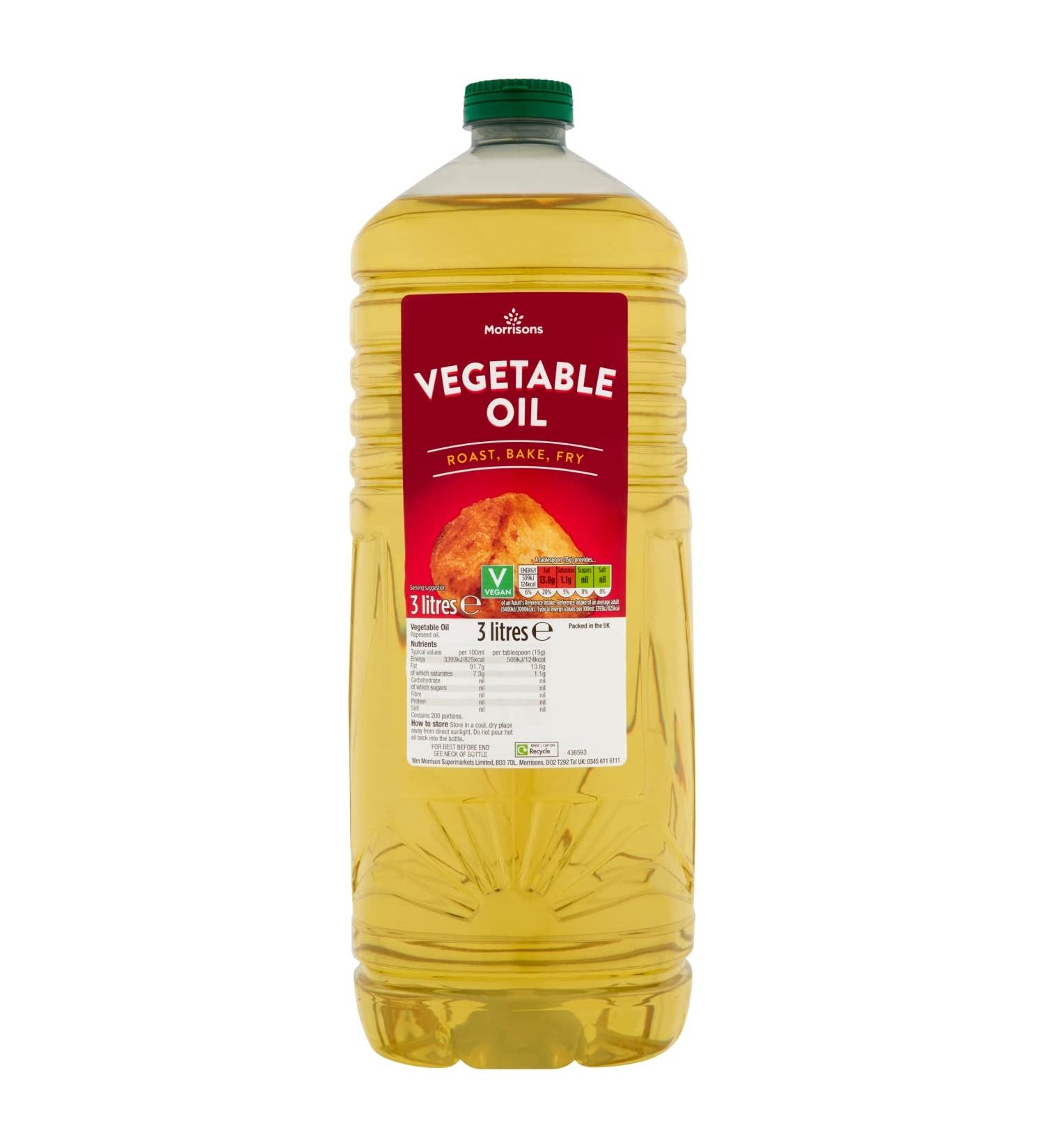 MORRISONS VEGETABLE OIL 3L - Buy Online on GoSupps.com