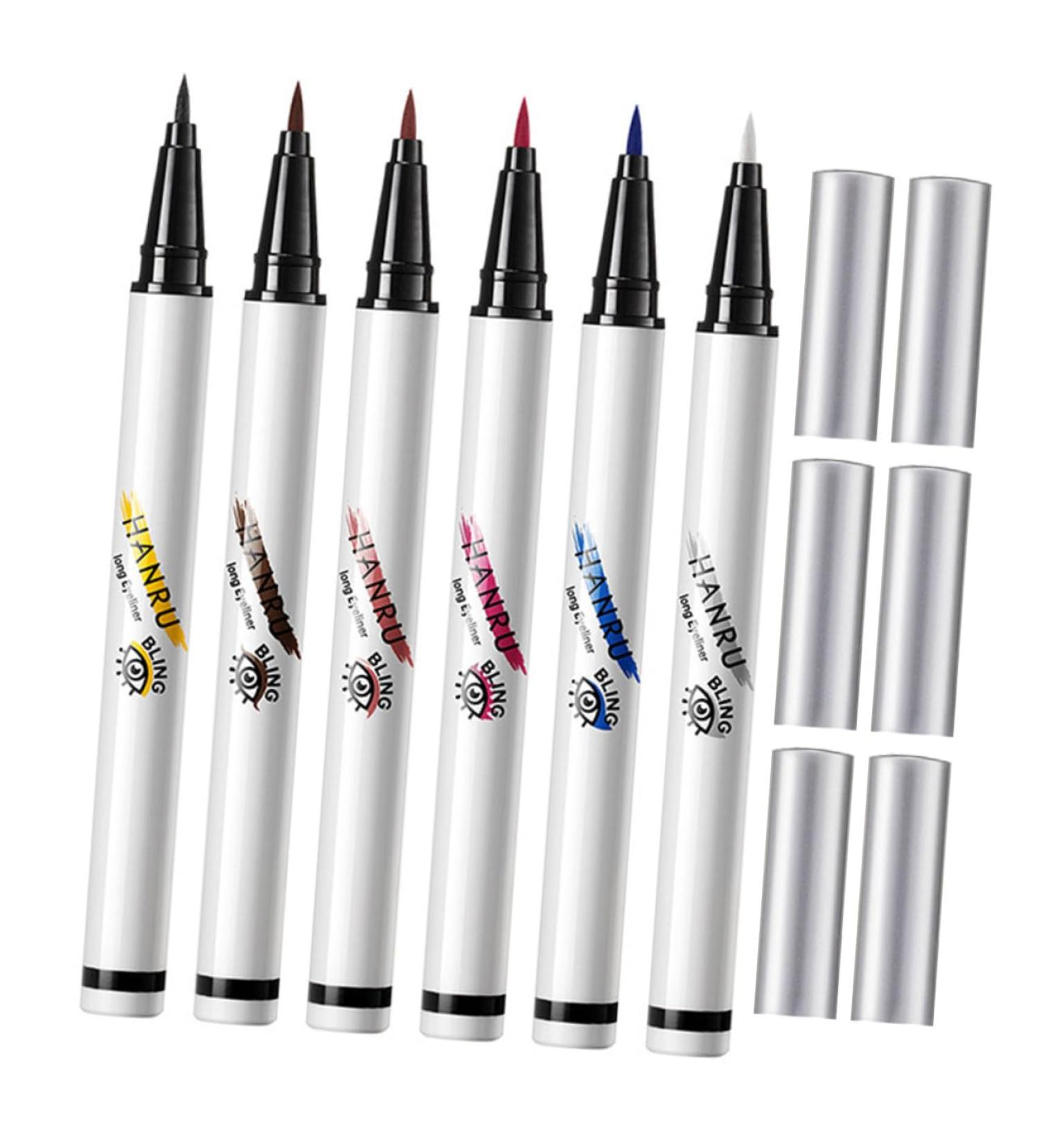 FRCOLOR 6pcs Waterproof Eyeliner White Makeup Eye Makeup Eyeliner Pen Liquid Eyeliner Miss Cosmetics Lasting - Buy Online on GoSupps.com