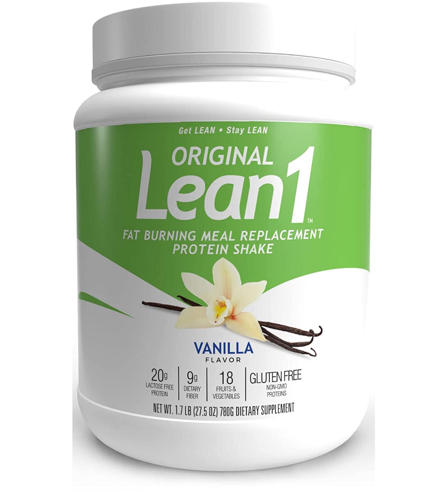 Lean1 Vanilla Fat Burning Protein Powder - 15 Servings | Meal Replacement - Buy Online on GoSupps.com