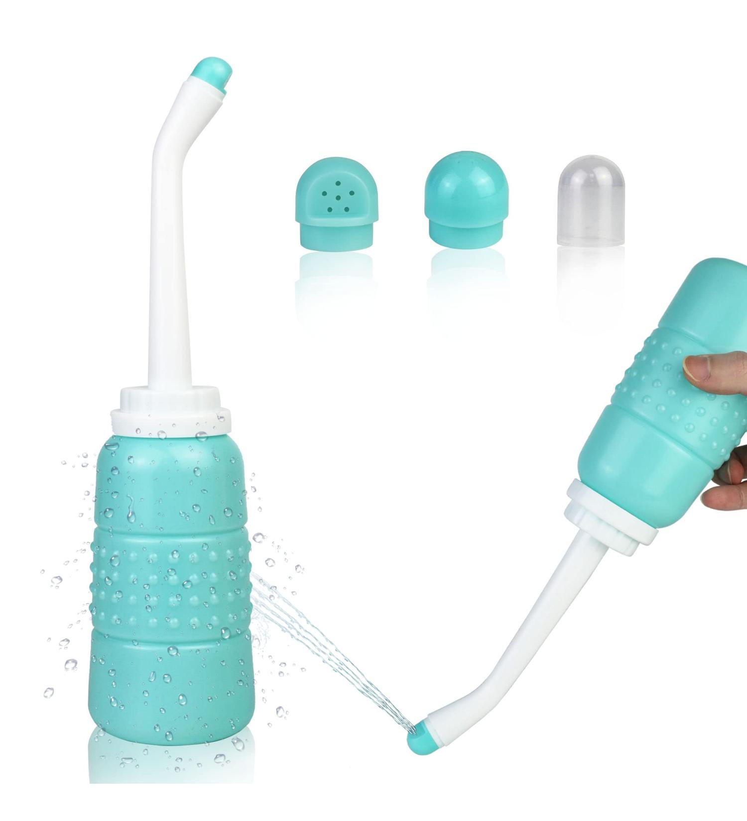 Topquafocus 12oz Perineal Bottle - Portable Travel Bidet for Postpartum Care | Essential After Birth Cleaning for Women - Blue - Buy Online on GoSupps.com