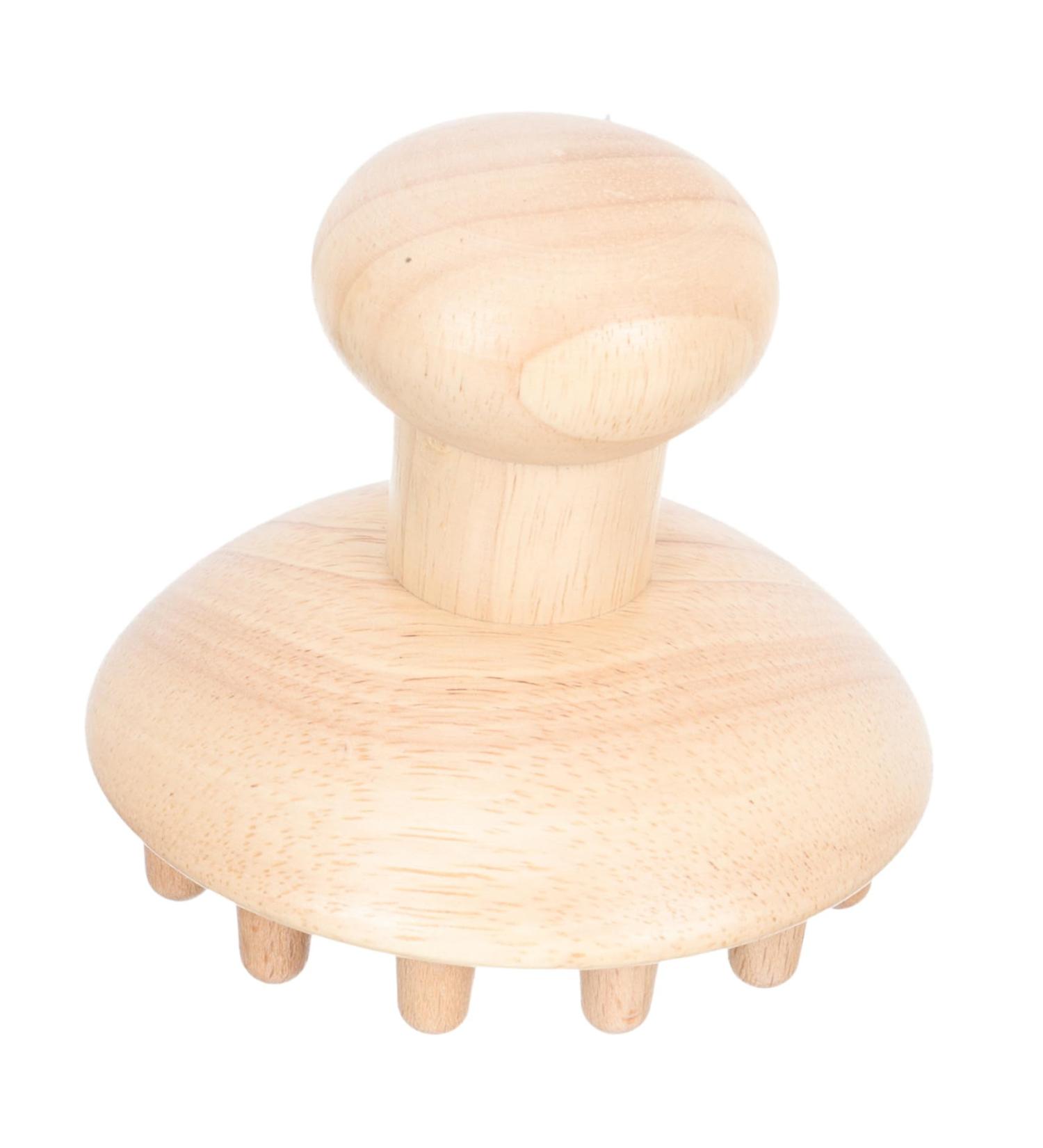 Healeved Wooden Massage Comb - Scalp Gua Sha Head Massager for Hair Washing & Dandruff Relief | Creative Beech Hand Massage Device for Adults & Kids - Buy Online on GoSupps.com