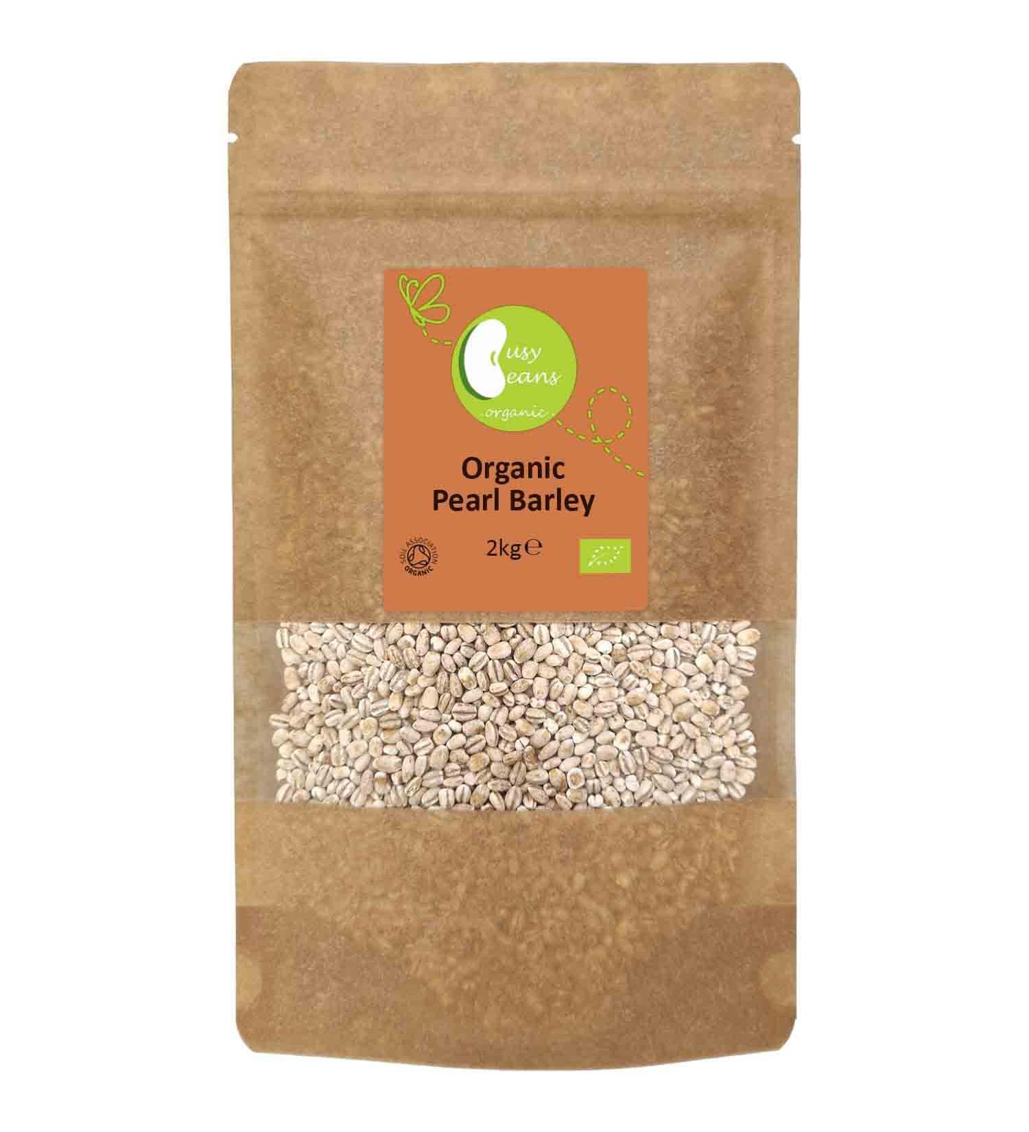 Organic Pearl Barley -Certified Organic- by Busy Beans Organic (2kg) - Buy Online on GoSupps.com