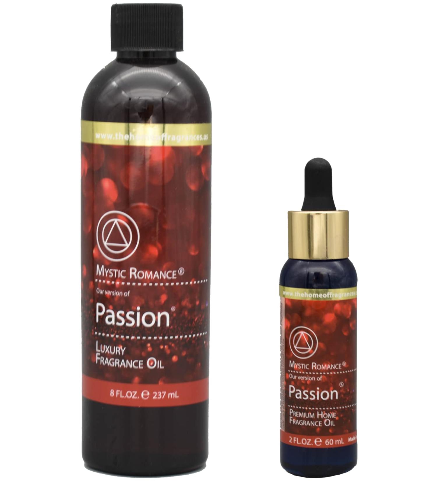 The Home of Fragrances - Set of 2 Bottles of Fragrance Oils - 2oz & 8oz (Passion)