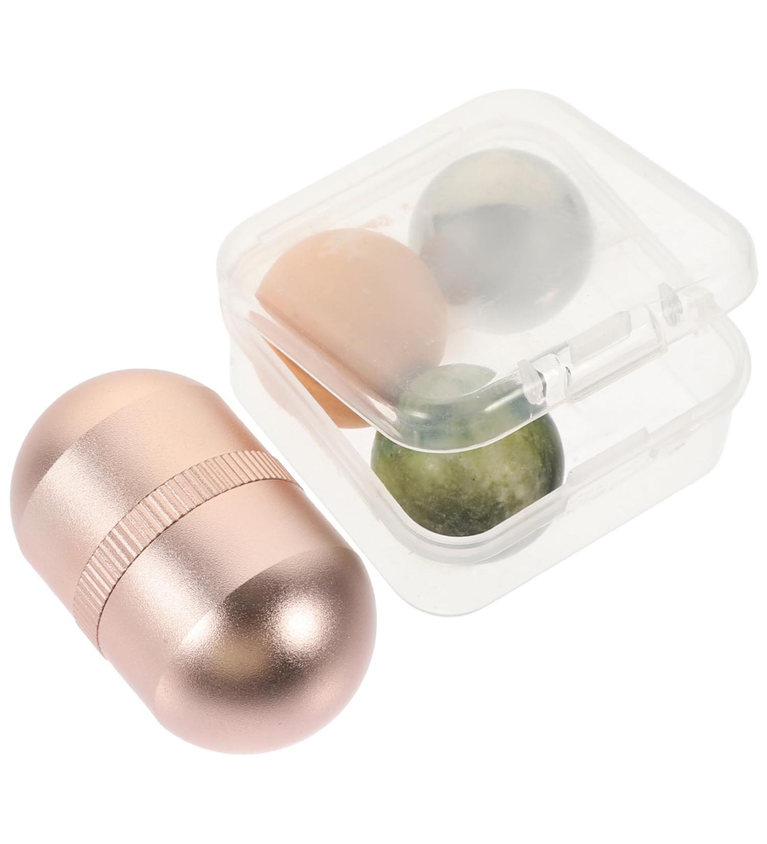 Volcanic Stone Ball Jade Roller - Facial Massager & Cooling Tool | Pink 4.5x2.6cm - International Shipping Available - Buy Online on GoSupps.com