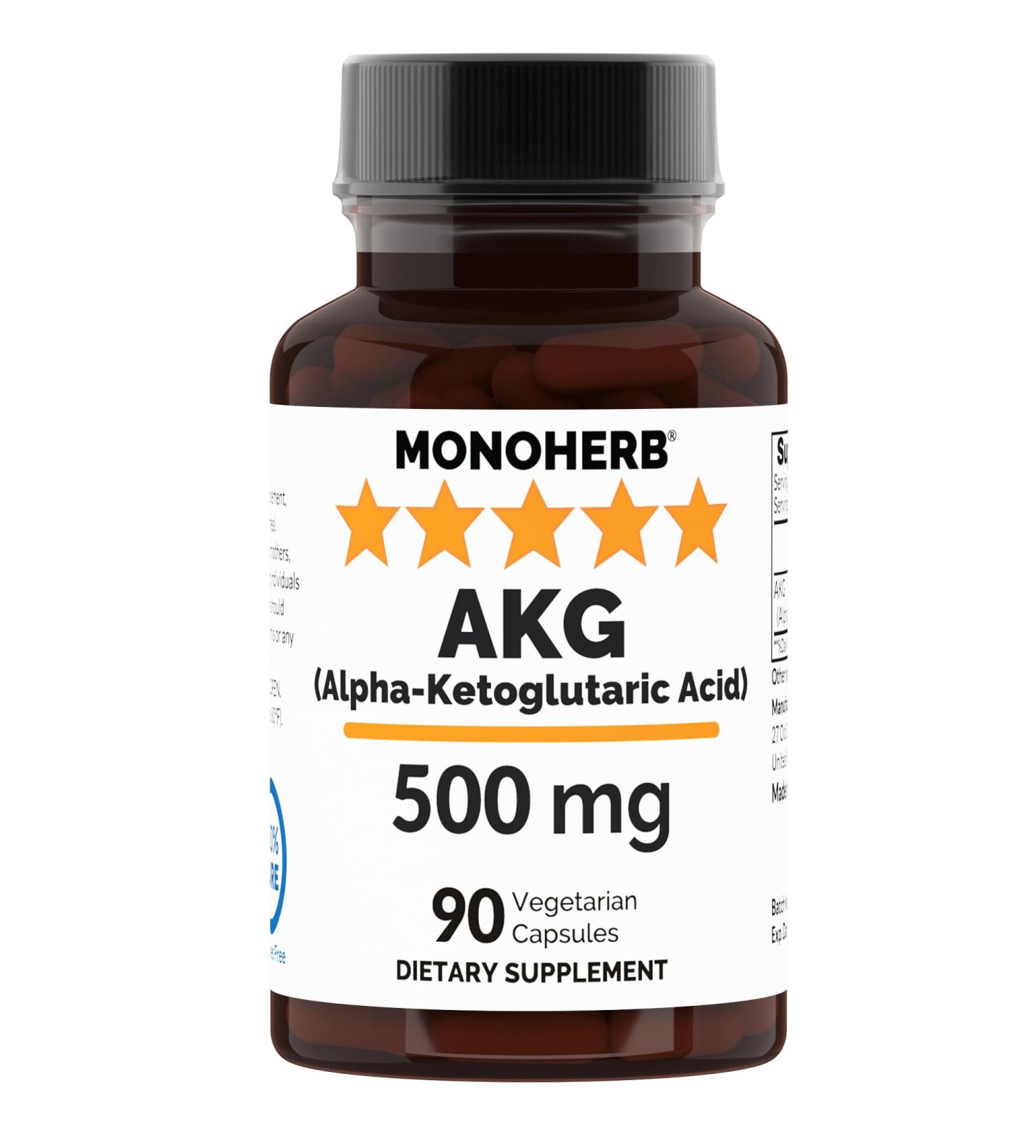 Alpha-Ketoglutaric Acid 500 mg - 90 Vegetarian Capsules | Premium AKG Supplement for Energy & Recovery - Fast International Shipping - Buy Online on GoSupps.com