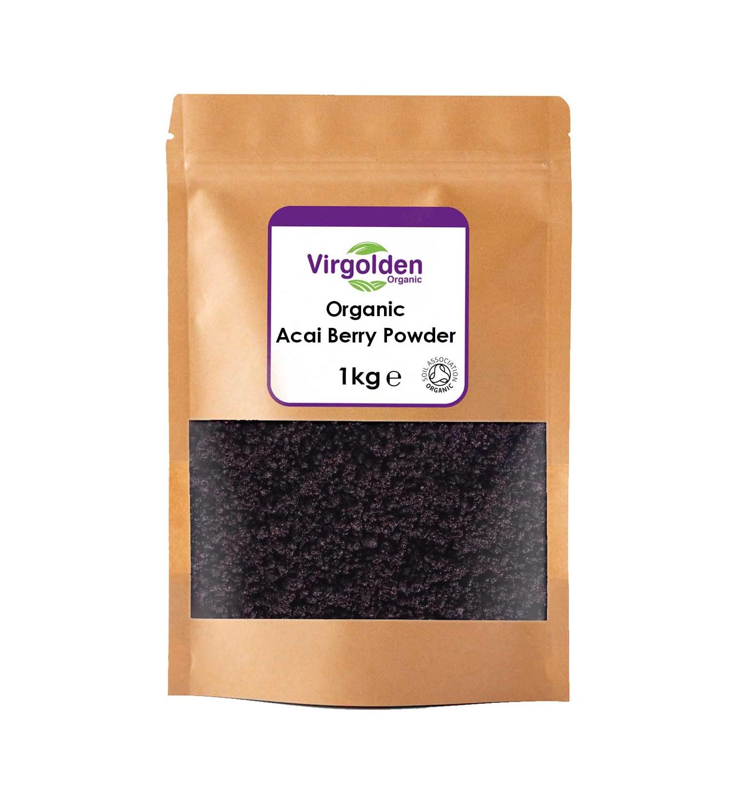 Organic Acai Berry Powder 1kg by Virgolden Organic - Buy Online on GoSupps.com