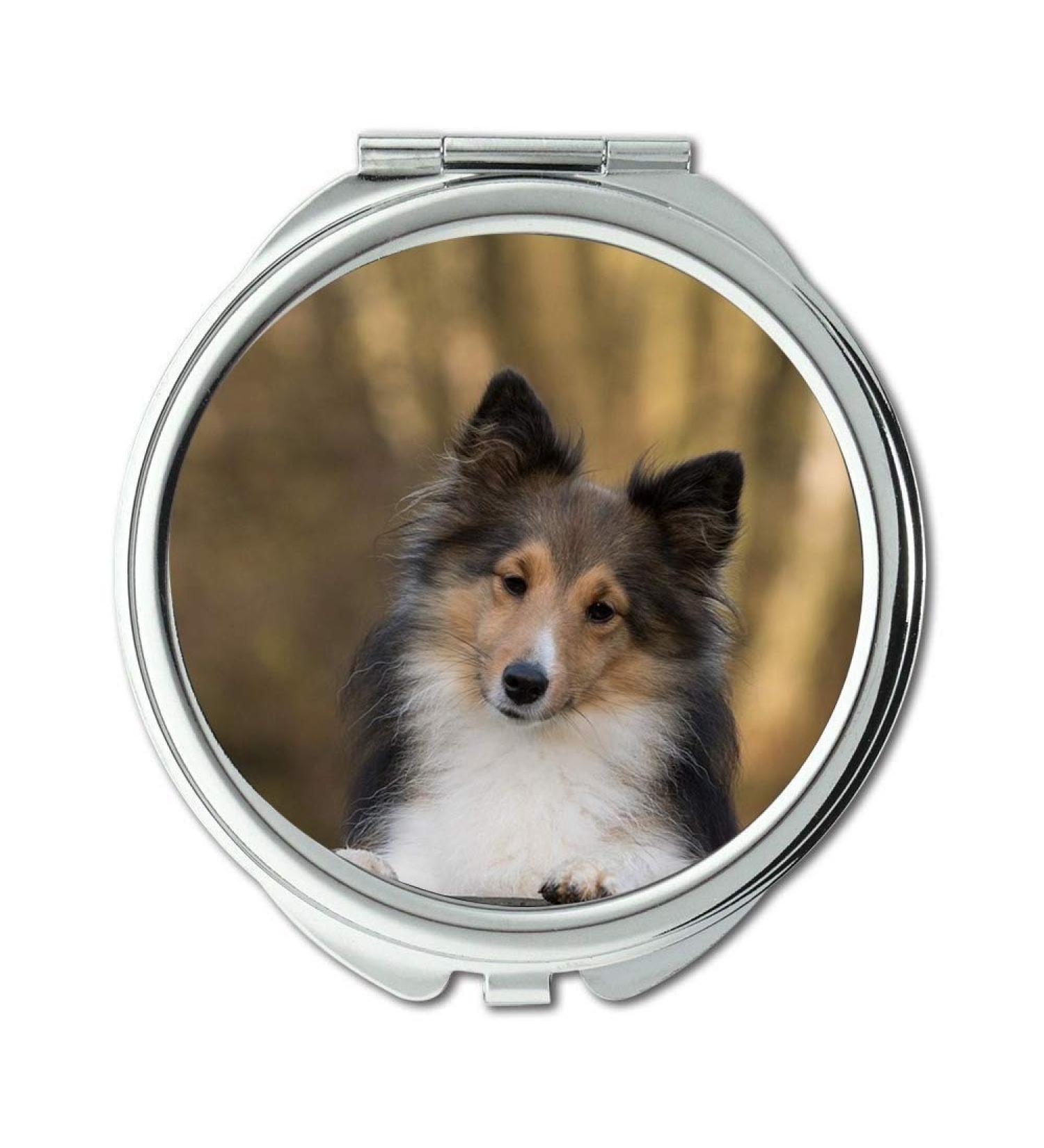 YENDOSTEEN Mirror Travel Mirror Dog Sheltie Close Up Pocket Mirror portable mirror - Buy Online on GoSupps.com