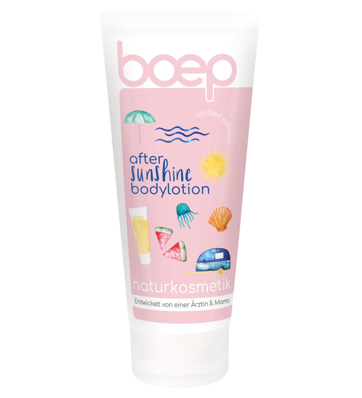 Boep After Sun Lotion - Vegan Natural Cosmetics | Moisturizing Organic Olive Oil & Shore (200 ml) - Buy Online on GoSupps.com